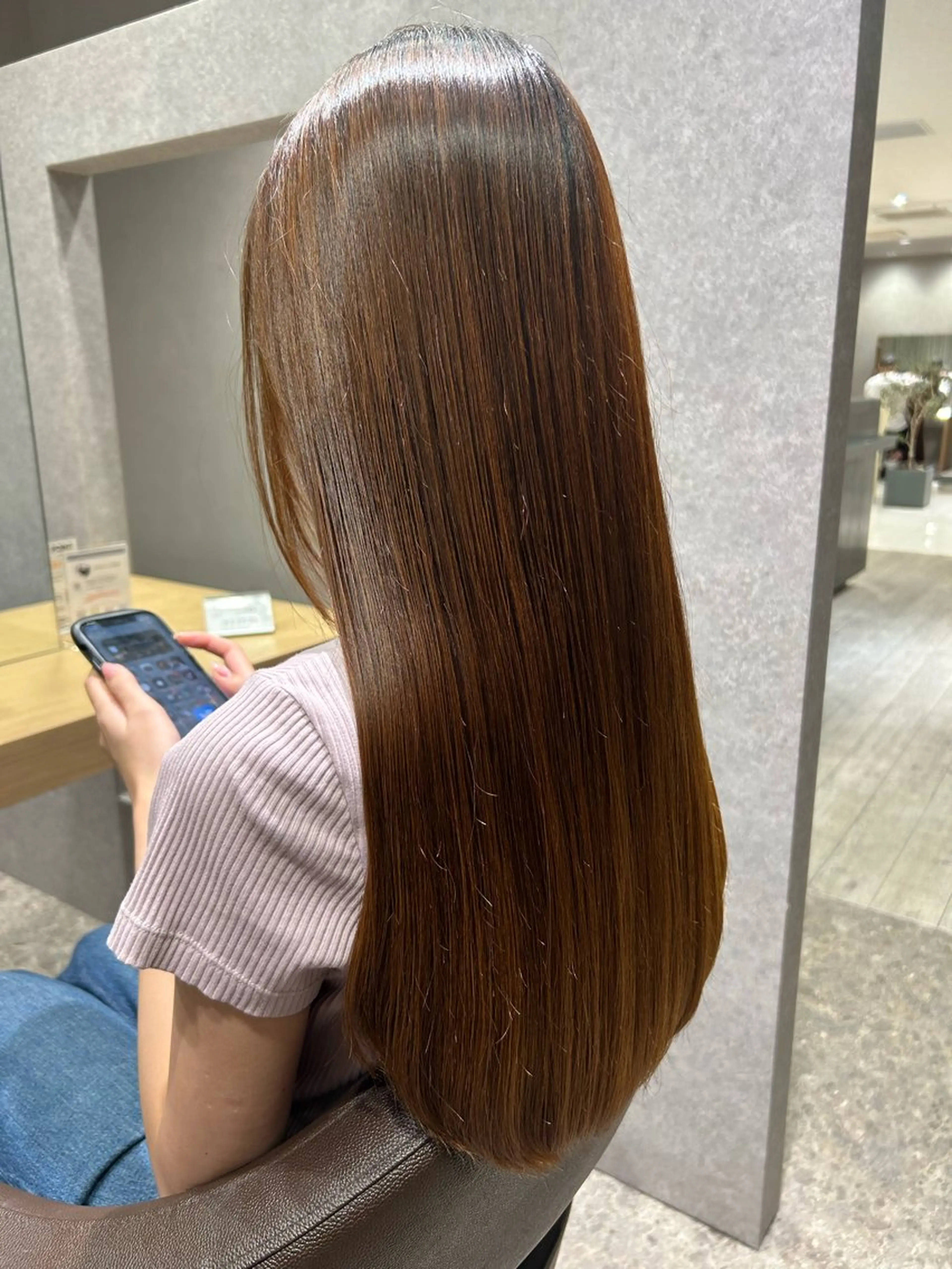 ロング カラー Moana大宮店所属・石坂駿伍/縮毛矯正/ ストレート/髪質改善のヘアスタイル