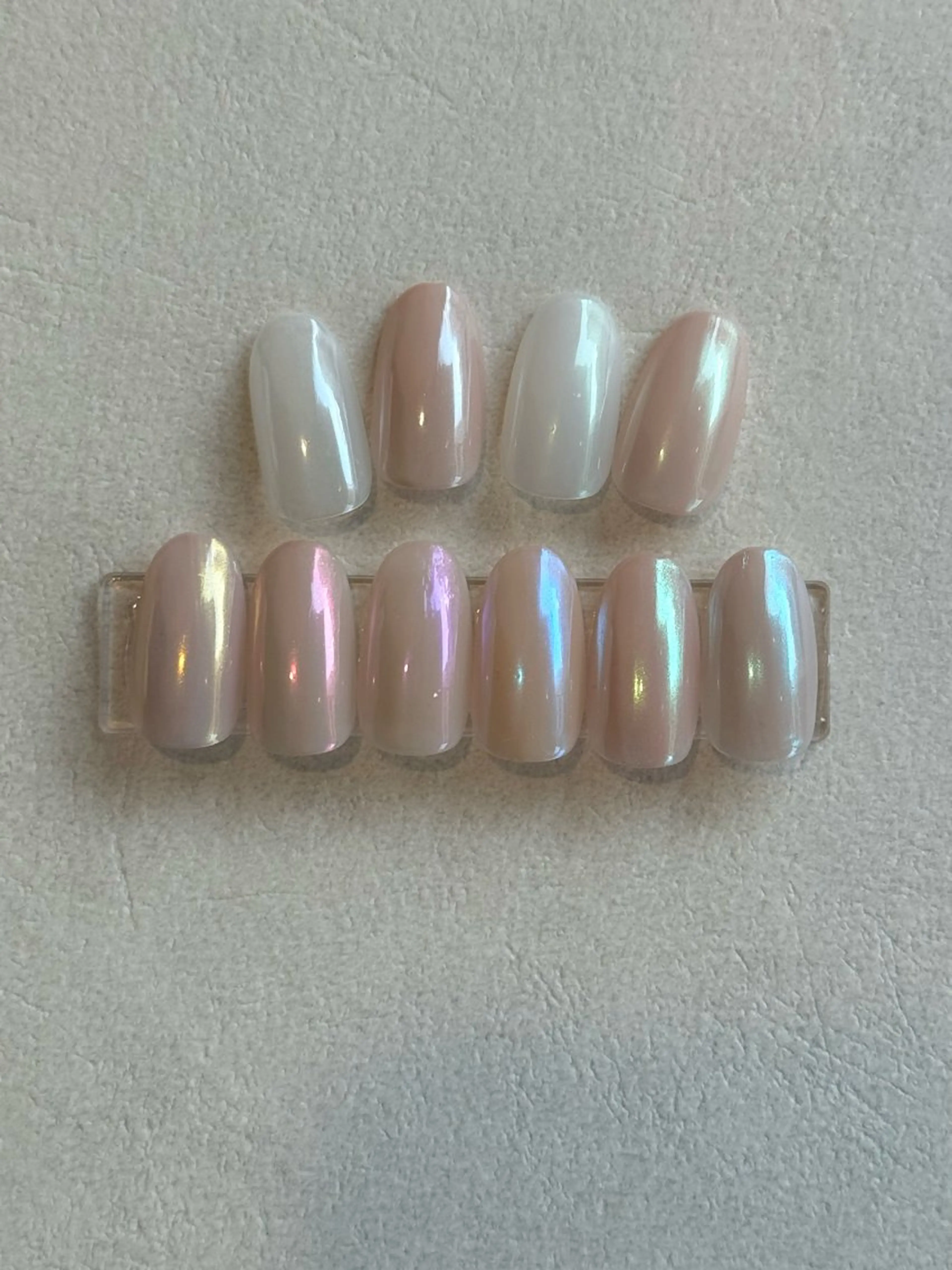 🩵ミラーワンカラーネイル／オフありの写真