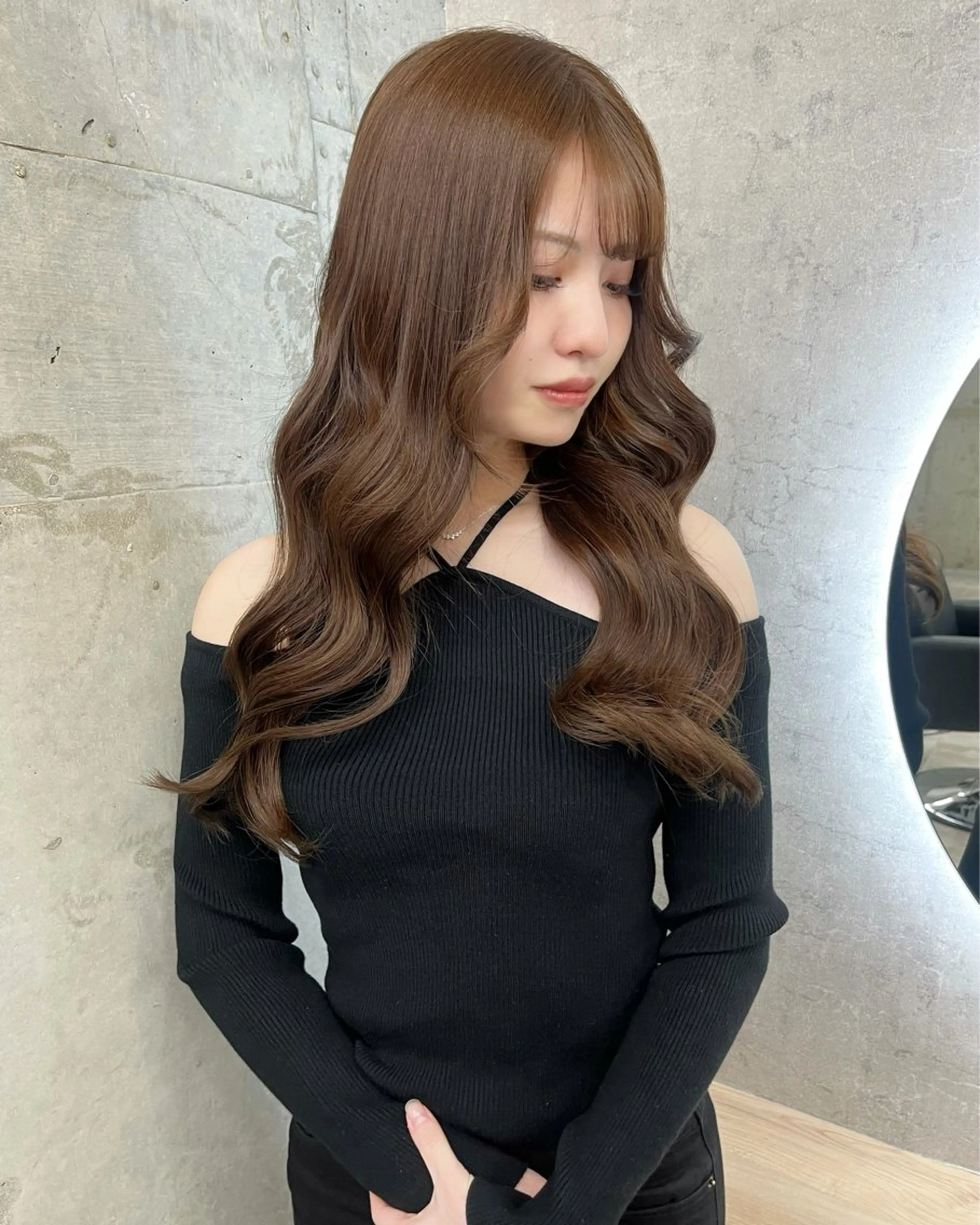ロング カラー ブラウンカラー 🩷Yui🩷 大人可愛い艶カラーのヘアスタイル
