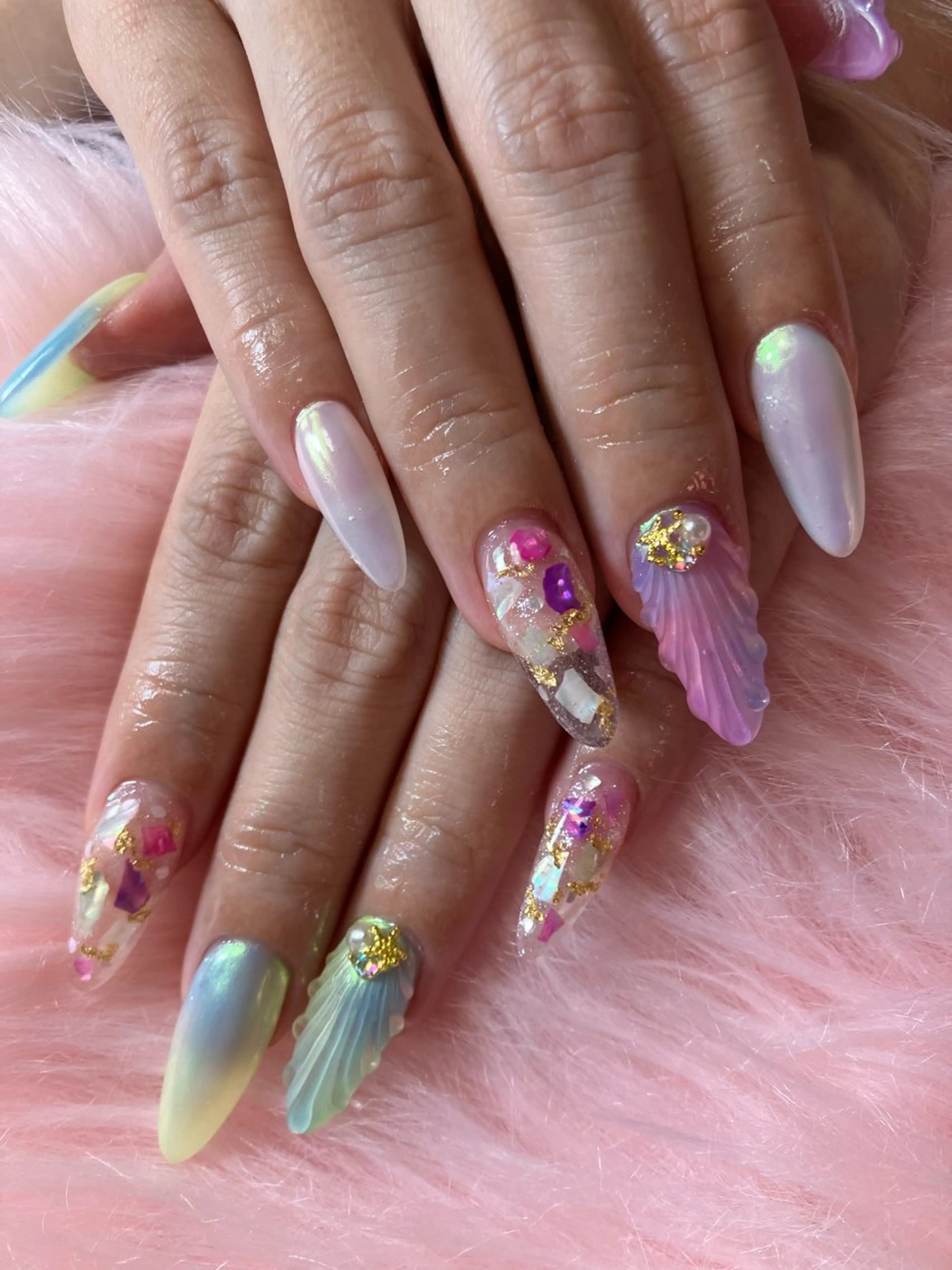 ネイル rukianail 新里のネイルデザイン