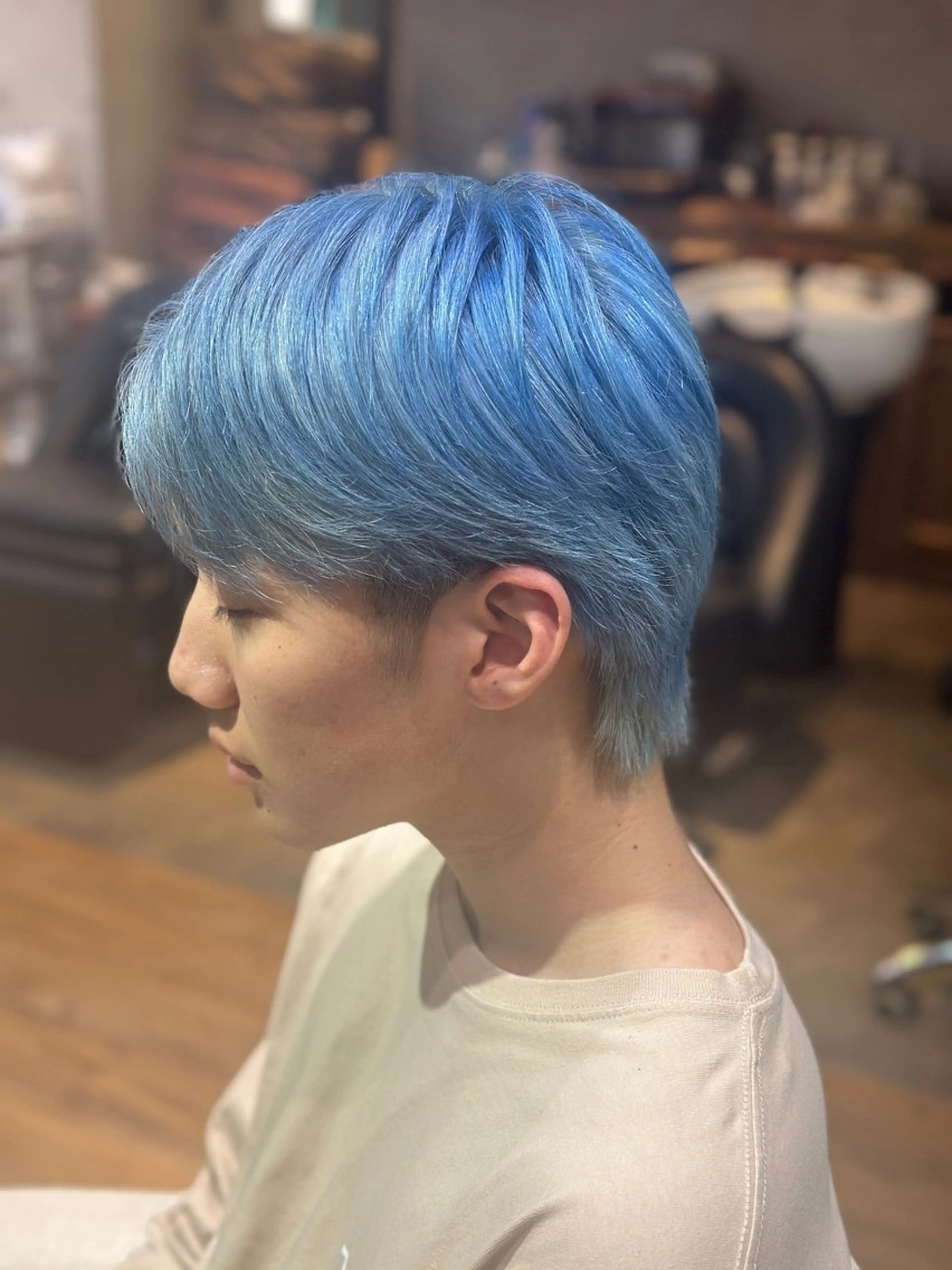 ミディアム メンズ ヘアカラー トリートメント 外国人風カラー🔱 YUZUKIのヘアスタイル