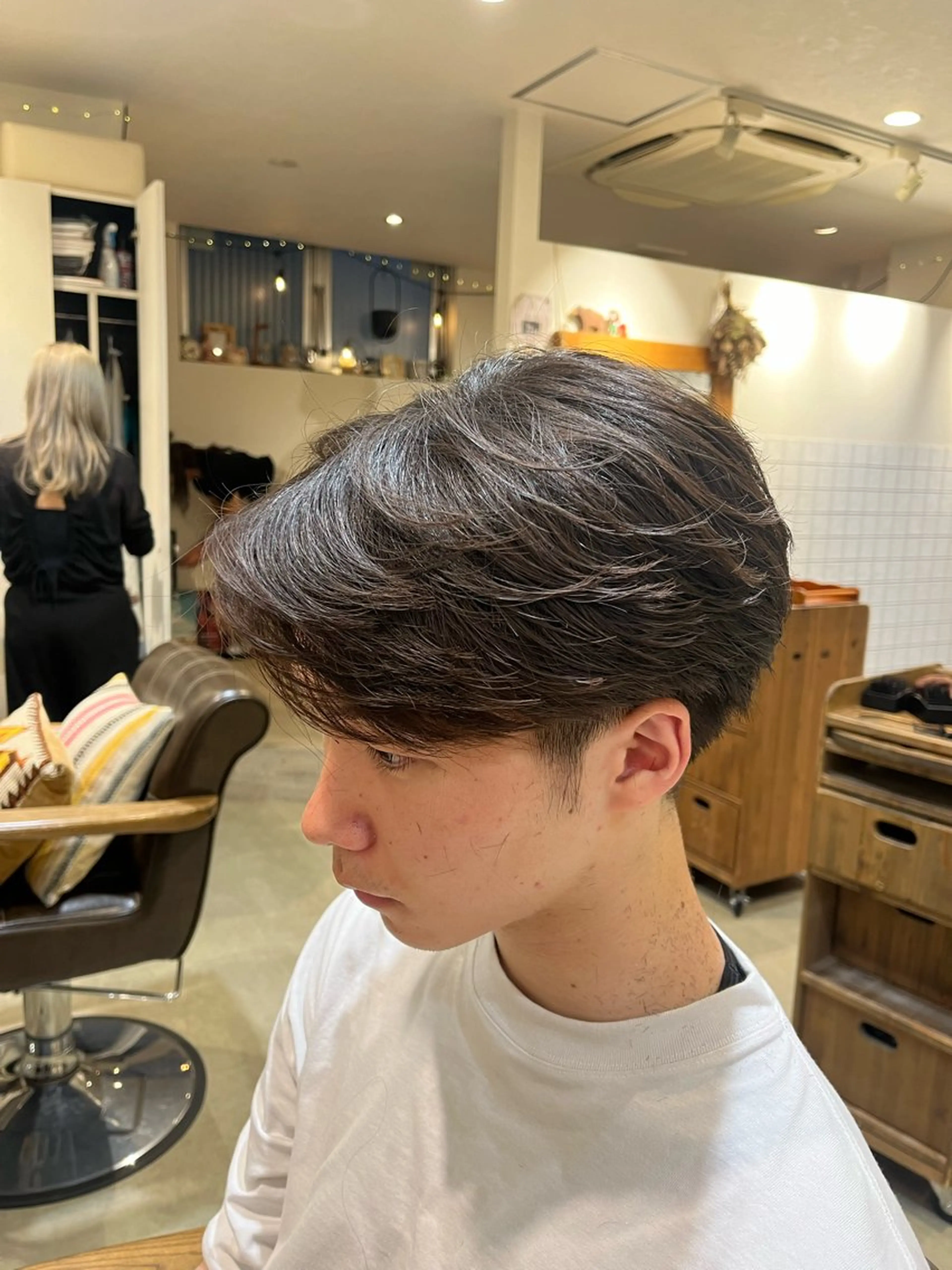 ショート パーマ メンズ メンズパーマ ニュアンスパーマ カット Lamp所属・🌀メンズパーマ🌀 🐏丸山祐宇🐏のヘアスタイル