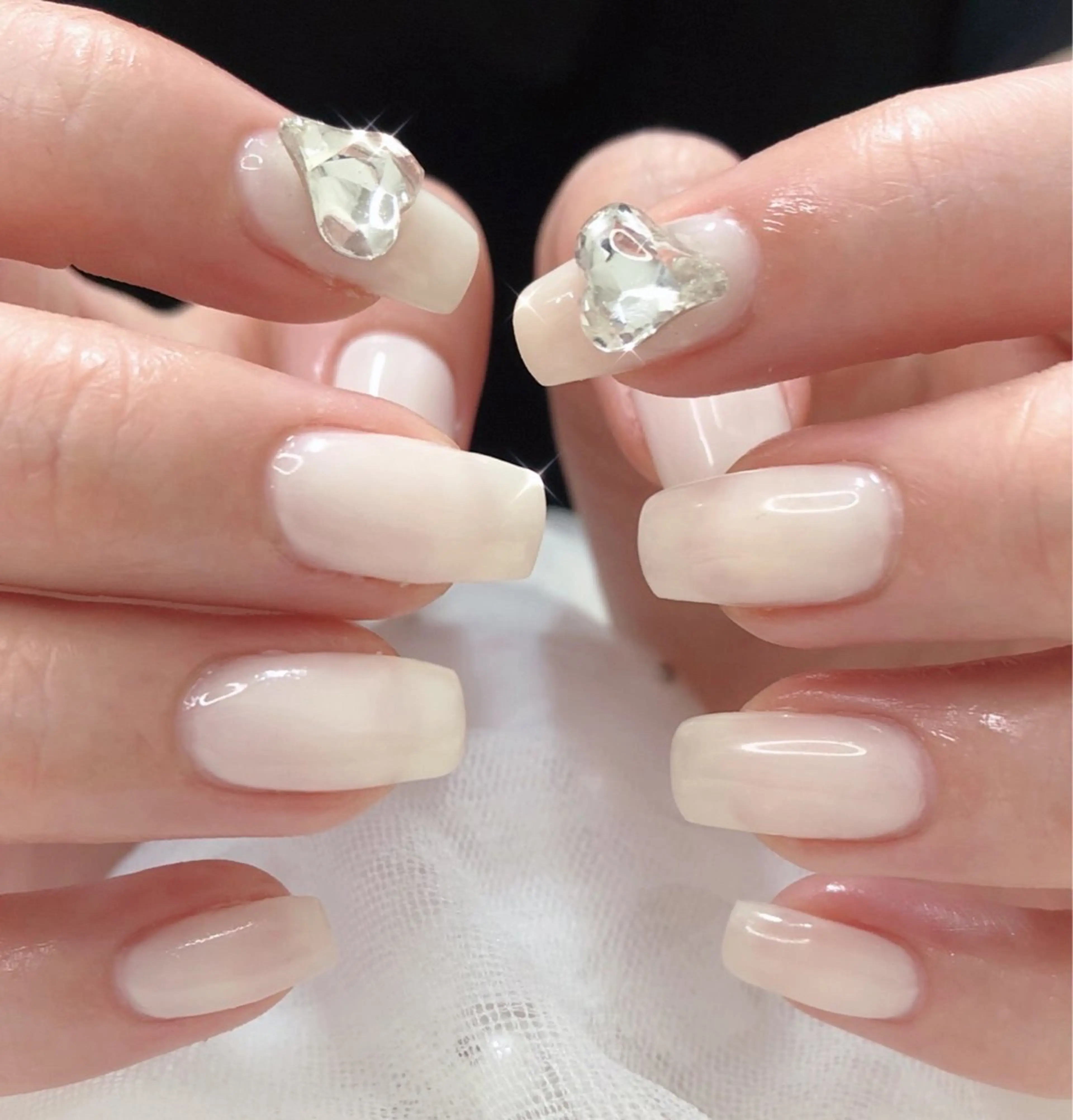 ネイル フットネイル フレンチネイル ジェルネイル ガラスフレンチ 韓国ネイル 大門浜松町 ネイルのネイルデザイン