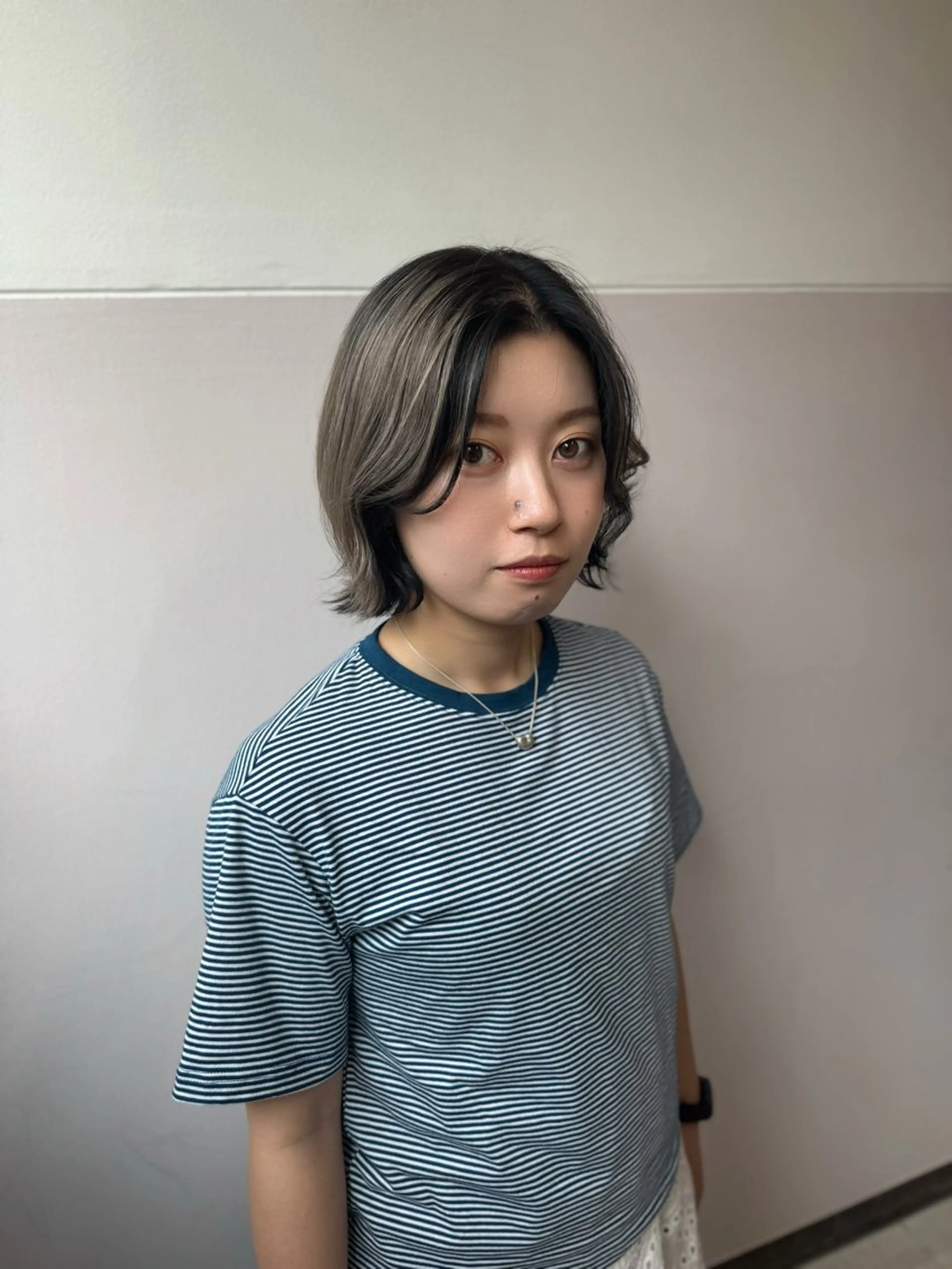 ミディアム カット ヘアカラー トリートメント INORI🐳/ ボ ブ/フェイスレイヤーのヘアスタイル