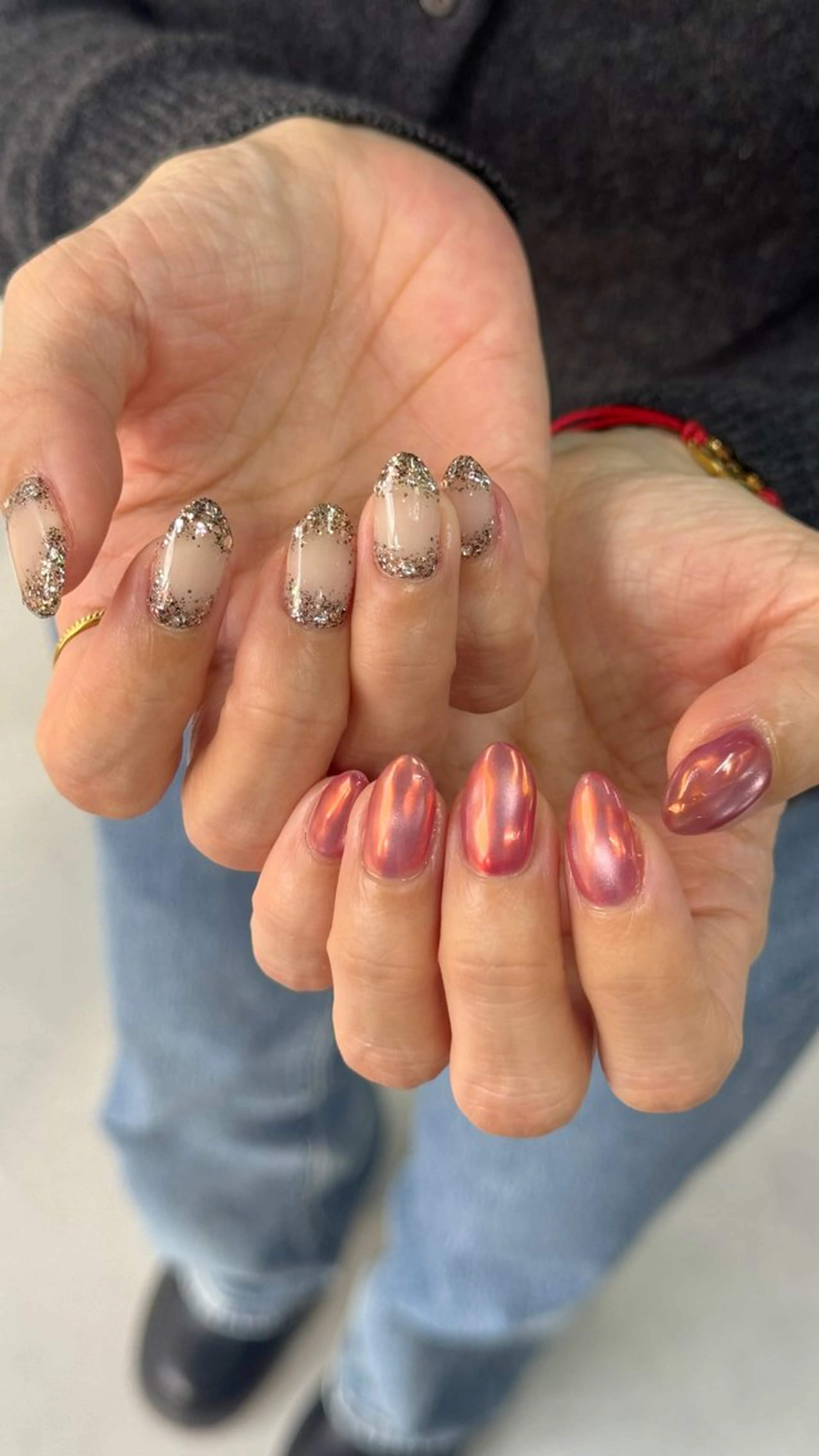 ネイル グラデーション ラメ(グリッター) ラメグラデーション ハンドネイル Momoka ネイリスト福岡/薬院のネイルデザイン