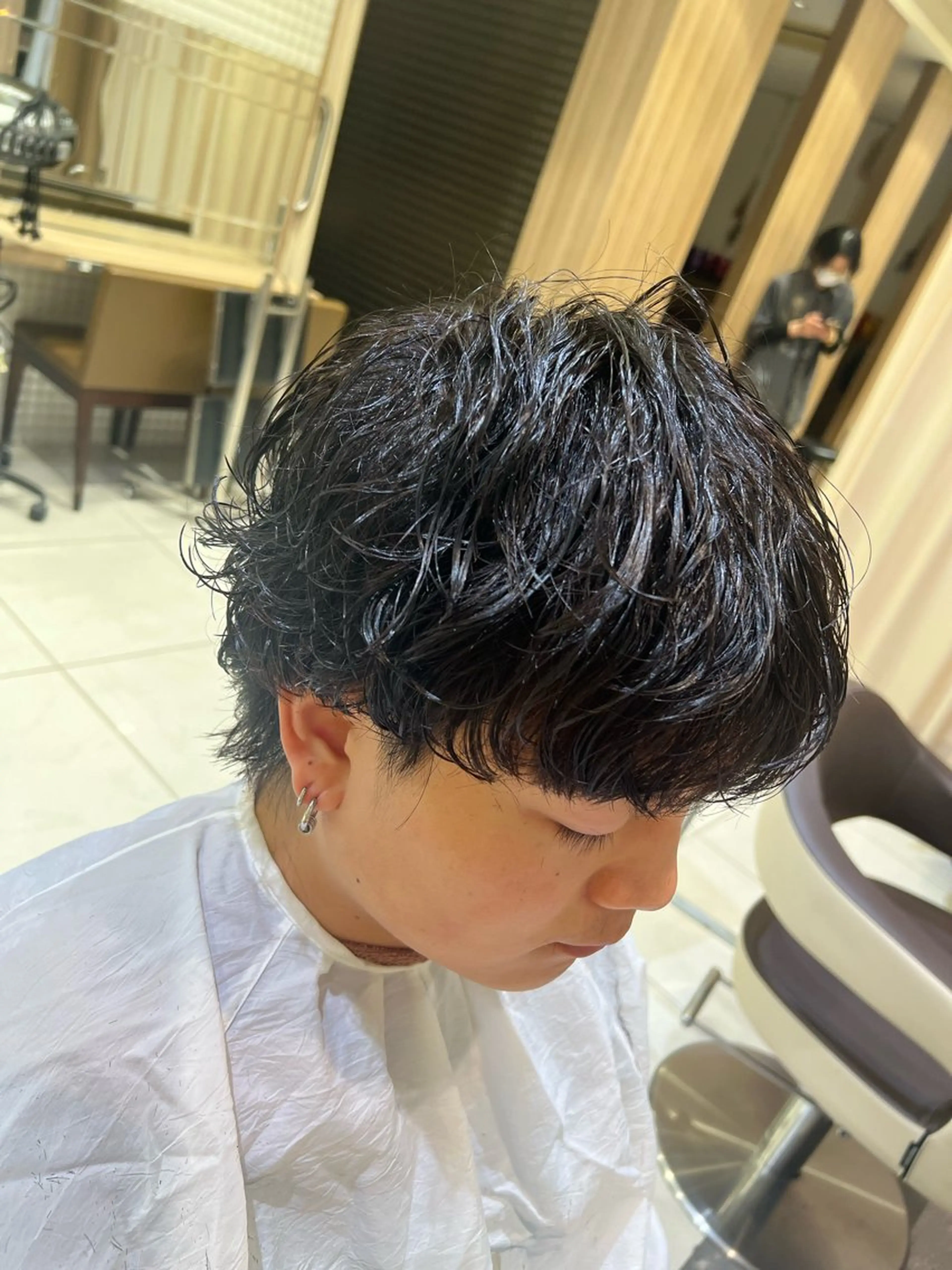 パーマ メンズ メンズパーマ カット パーマ 曲がる縮毛矯正・パー マ💈副店長田中💈のヘアスタイル