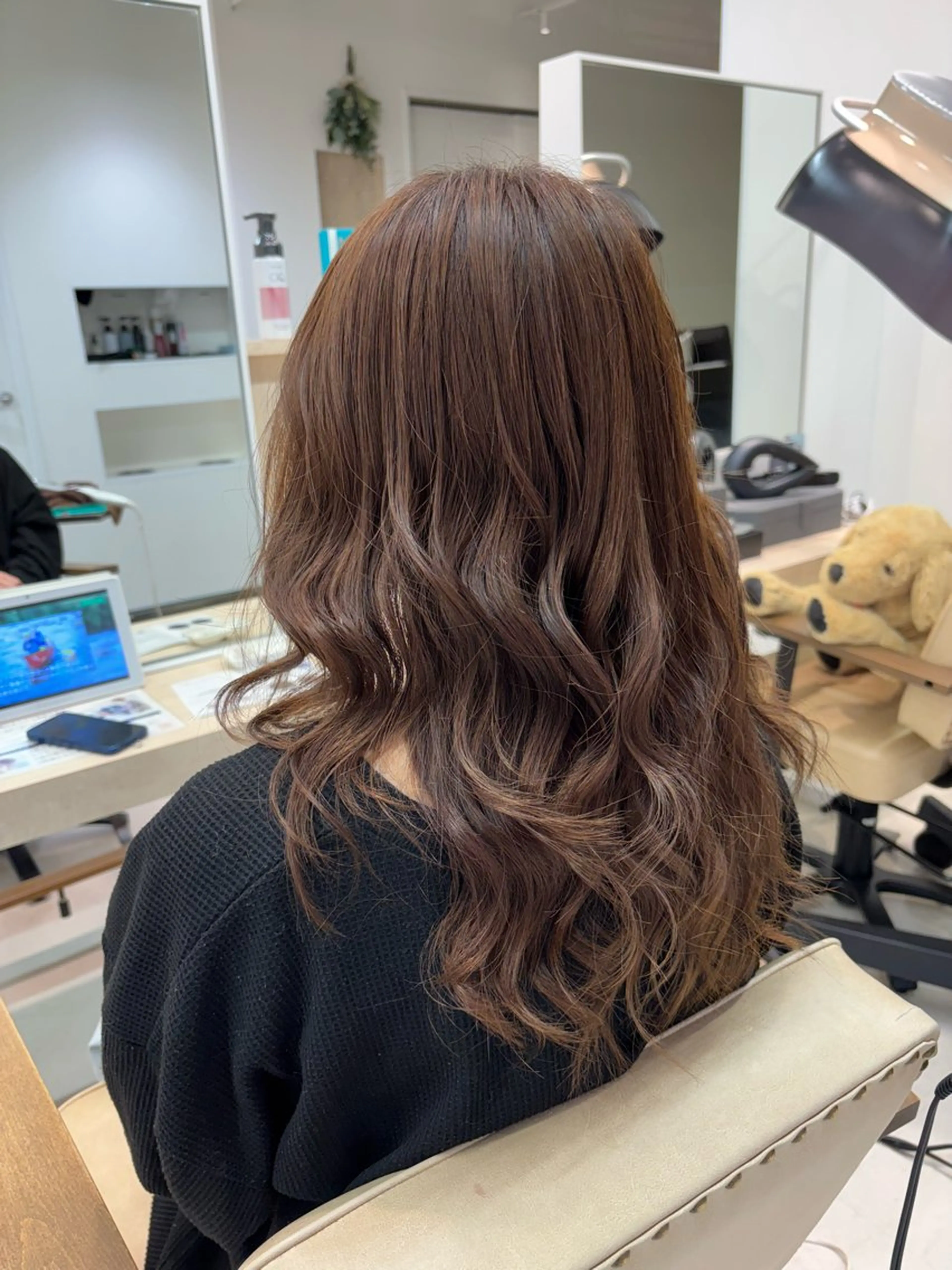 セミロング カラー バレイヤージュ ブリーチ ダブルカラー グラデーションカラー ハイライトカラー ヘアカラー メンズパーマ/髪質 改善/カラー/はるきのヘアスタイル