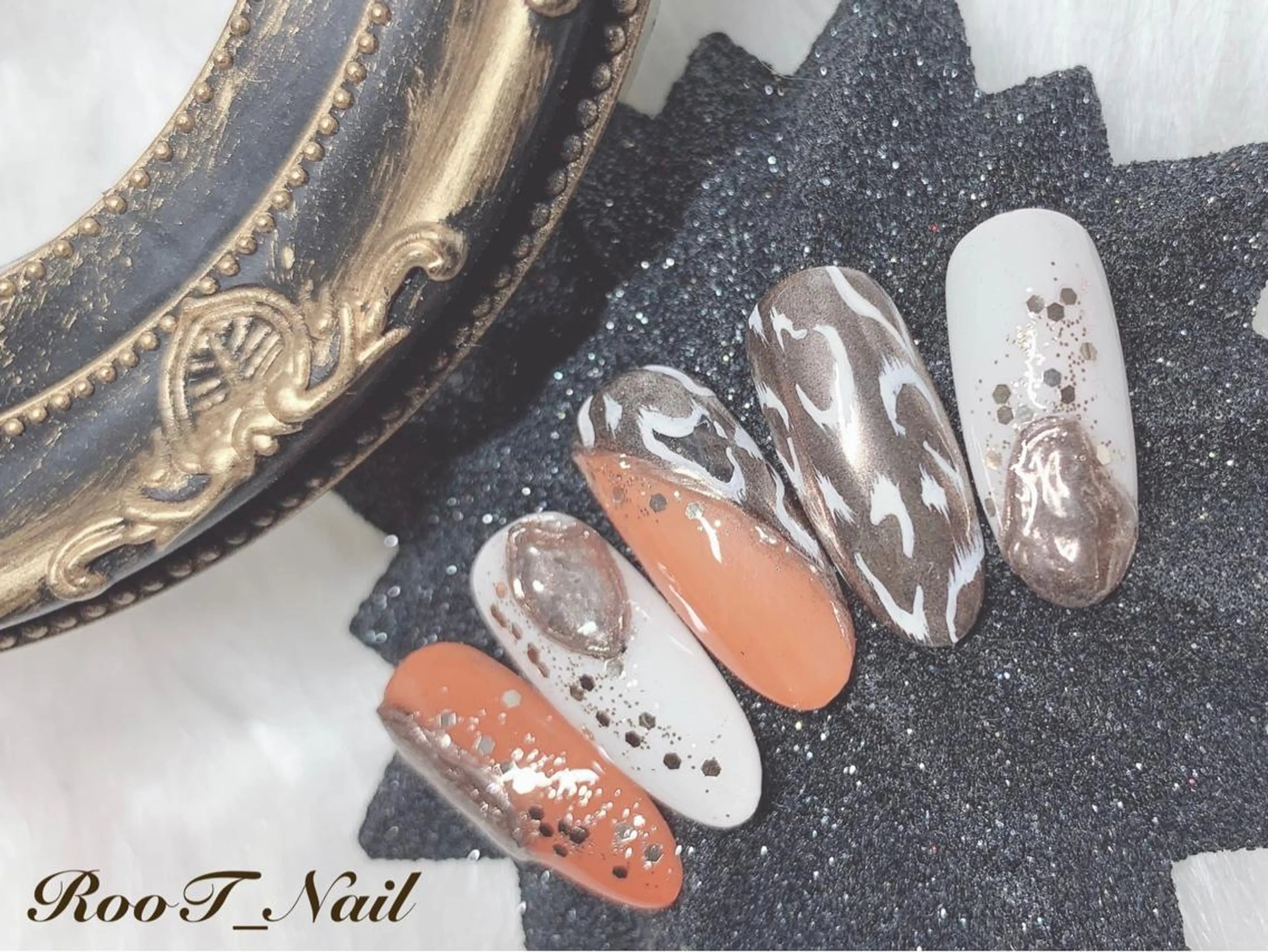 メンズ ネイル ミラーネイル ハンドネイル RooT Nailのネイルデザイン