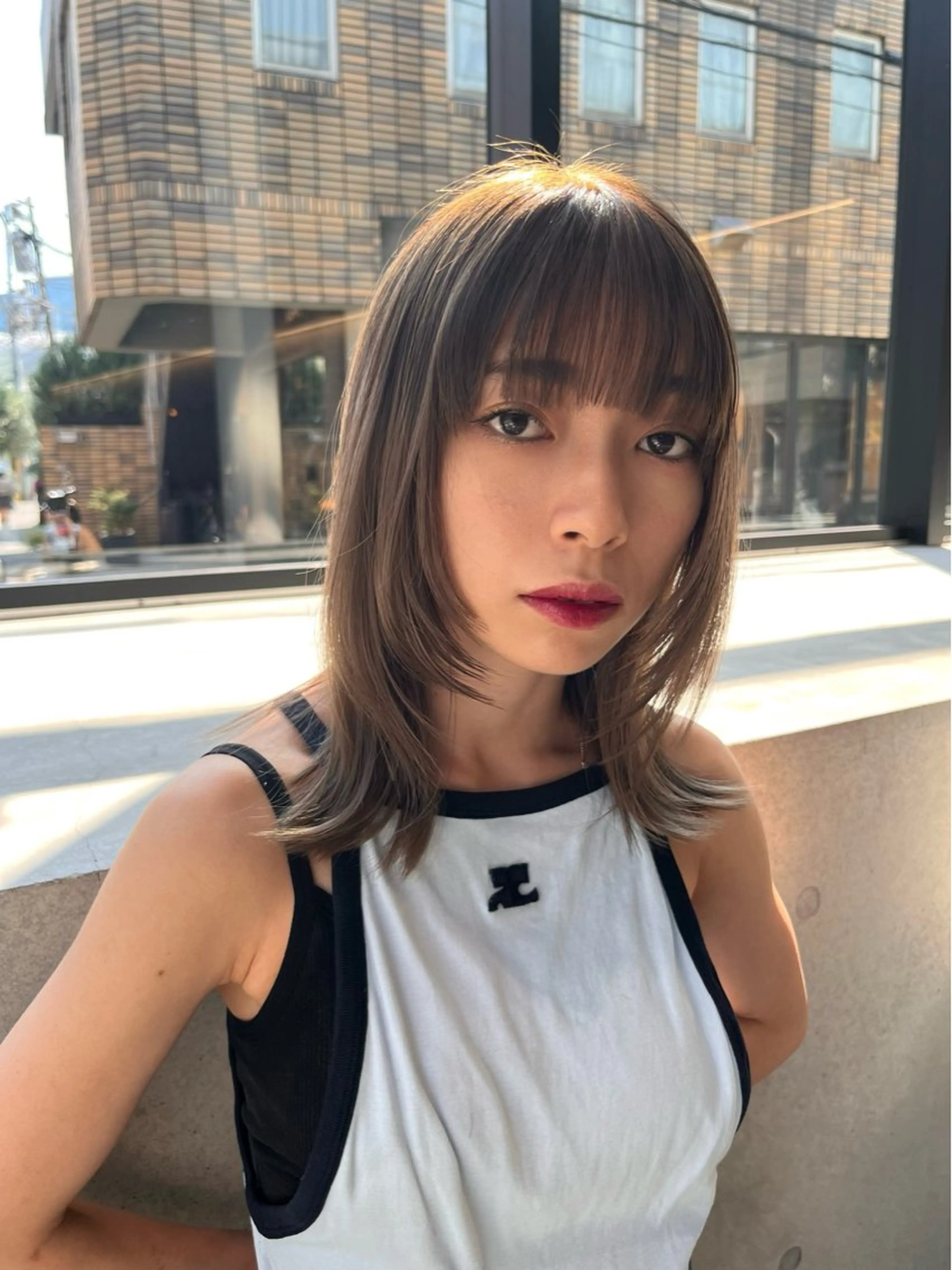 ミディアム カラー 韓国レイヤーカット/ 酸性縮毛矯正MIKUのヘアスタイル