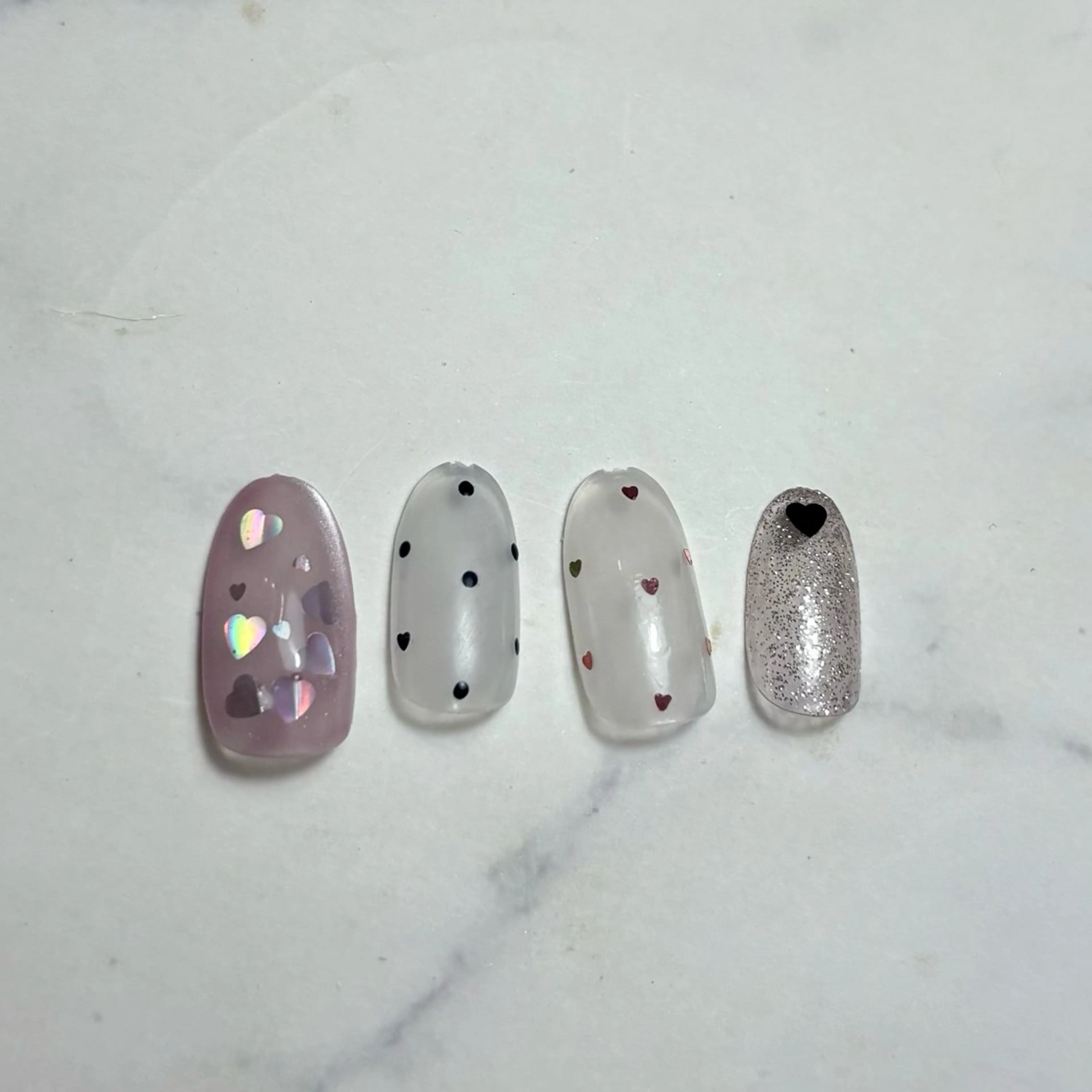 ネイル ハート ハンドネイル nailsalon 結所属・💫 さりのネイルデザイン