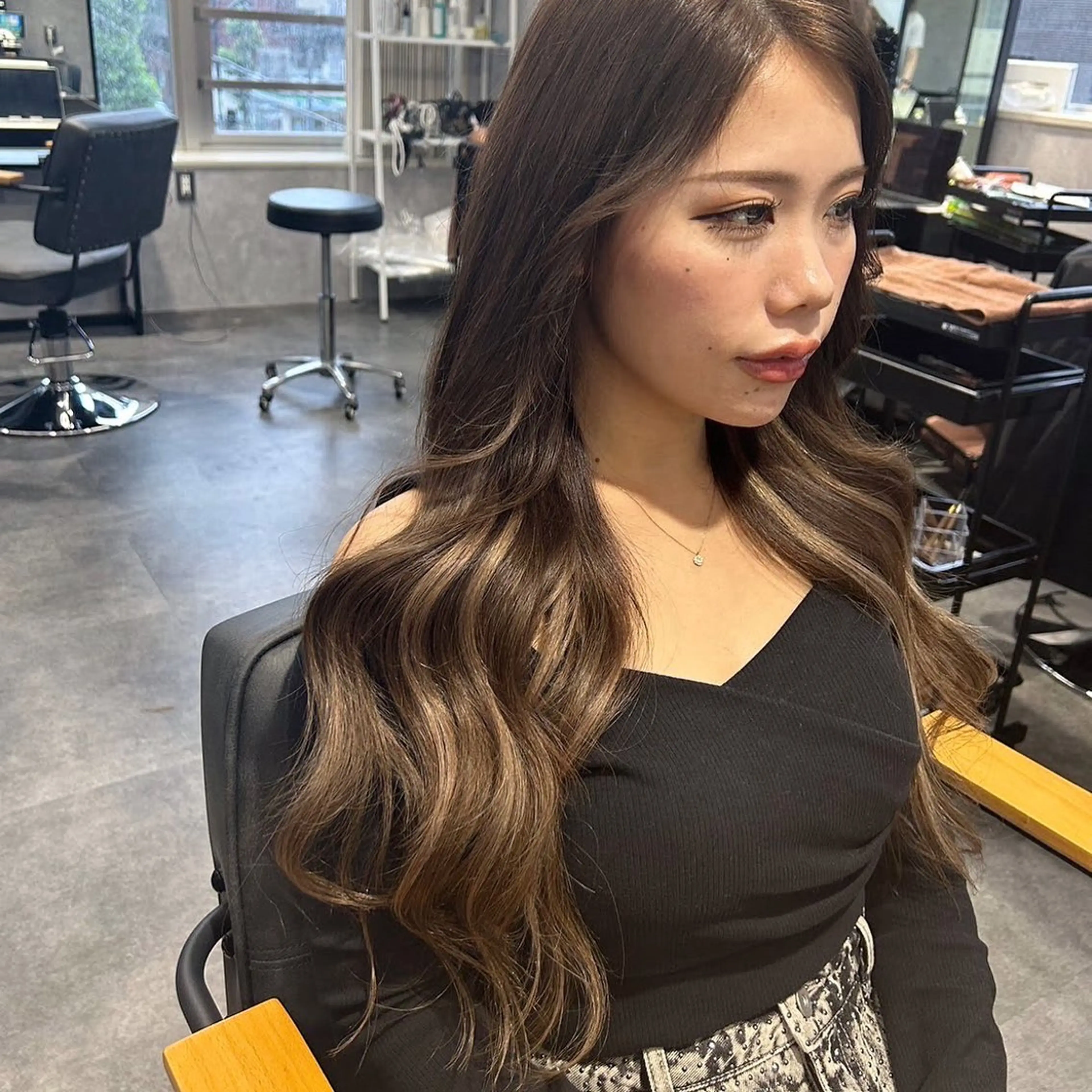 ロング エクステ ハイライト Fi-Ne 横浜所属・✨プルエクステ✨/ モデル募集🍑のヘアスタイル