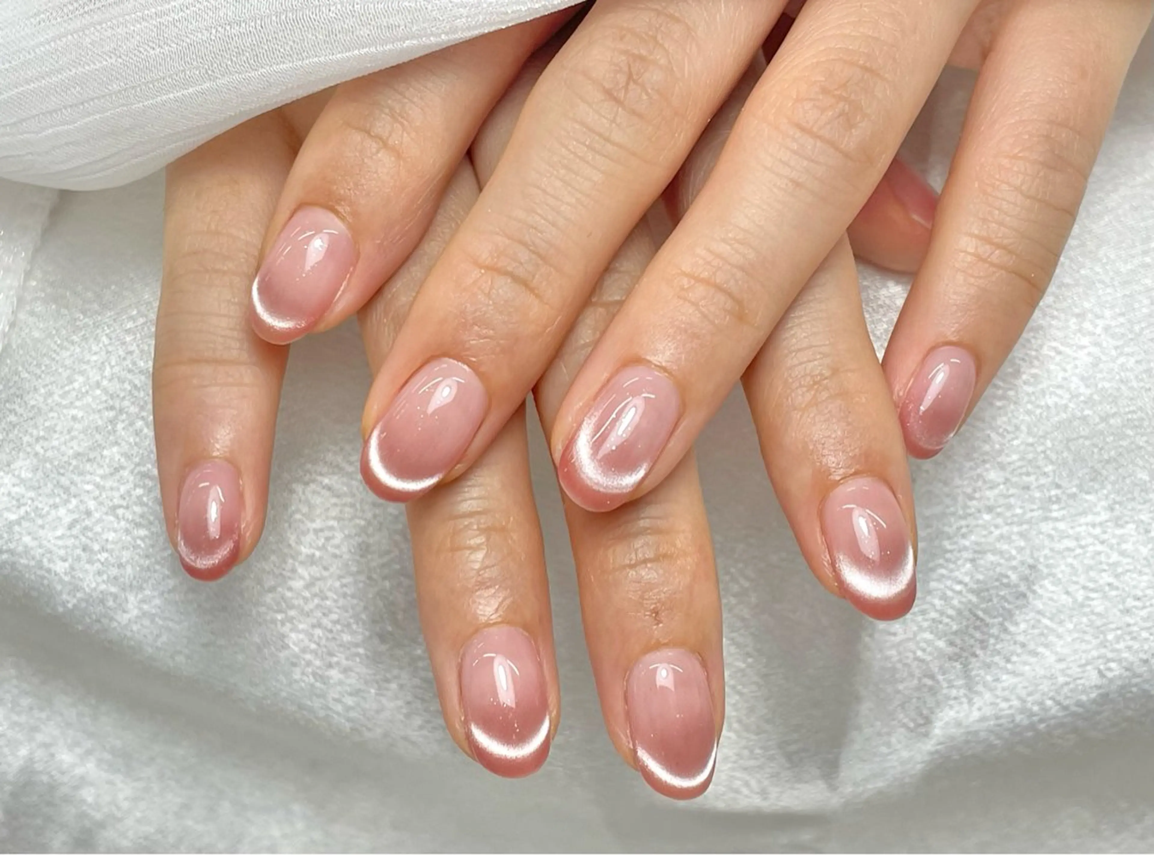 ネイル フレンチネイル マグネットネイル マグネットフレンチ If beauty salon 1号店所属・夏 目のネイルデザイン