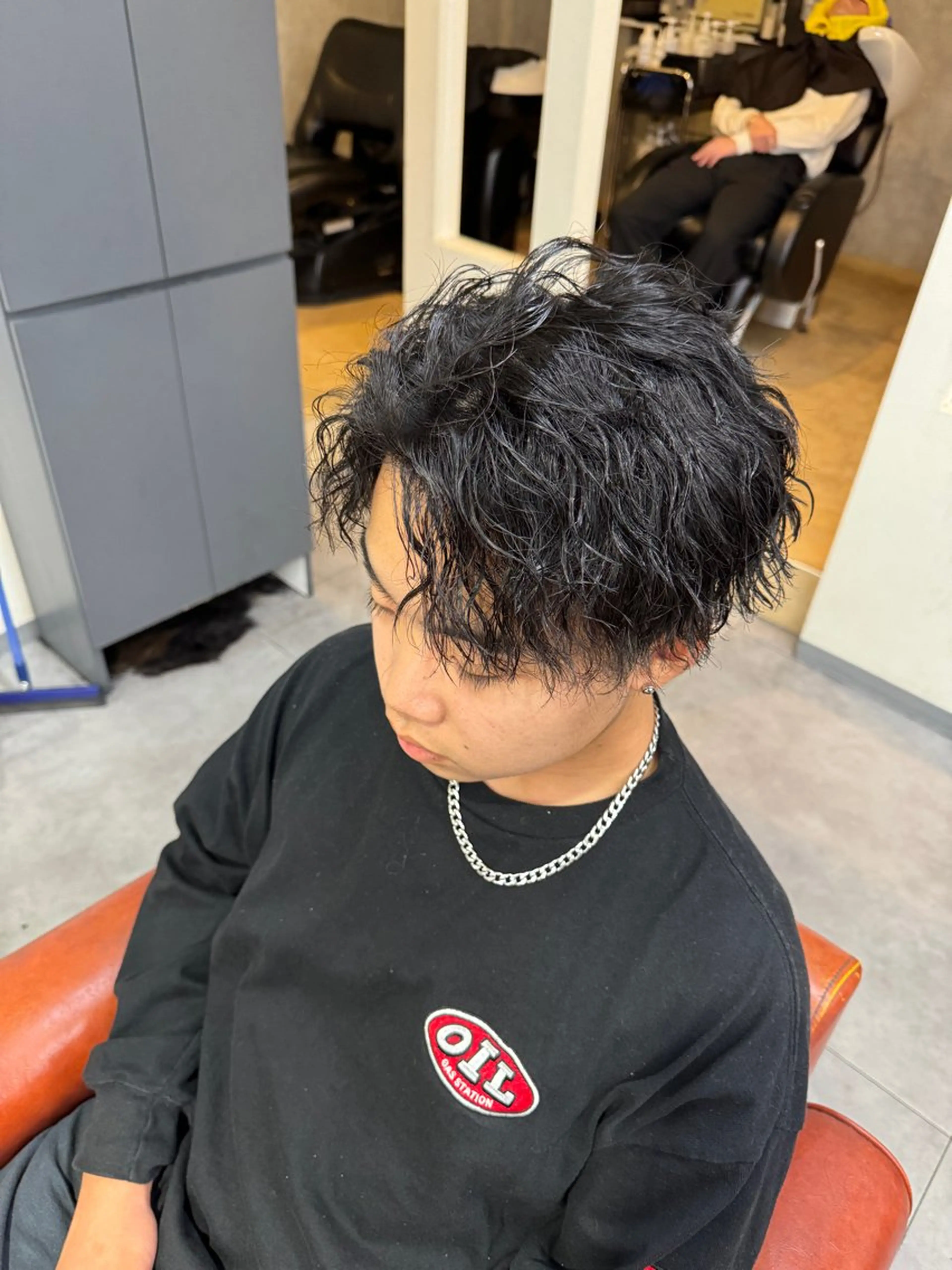 パーマ メンズ カット パーマ 京都駅/メンズサロン 山田司のヘアスタイル