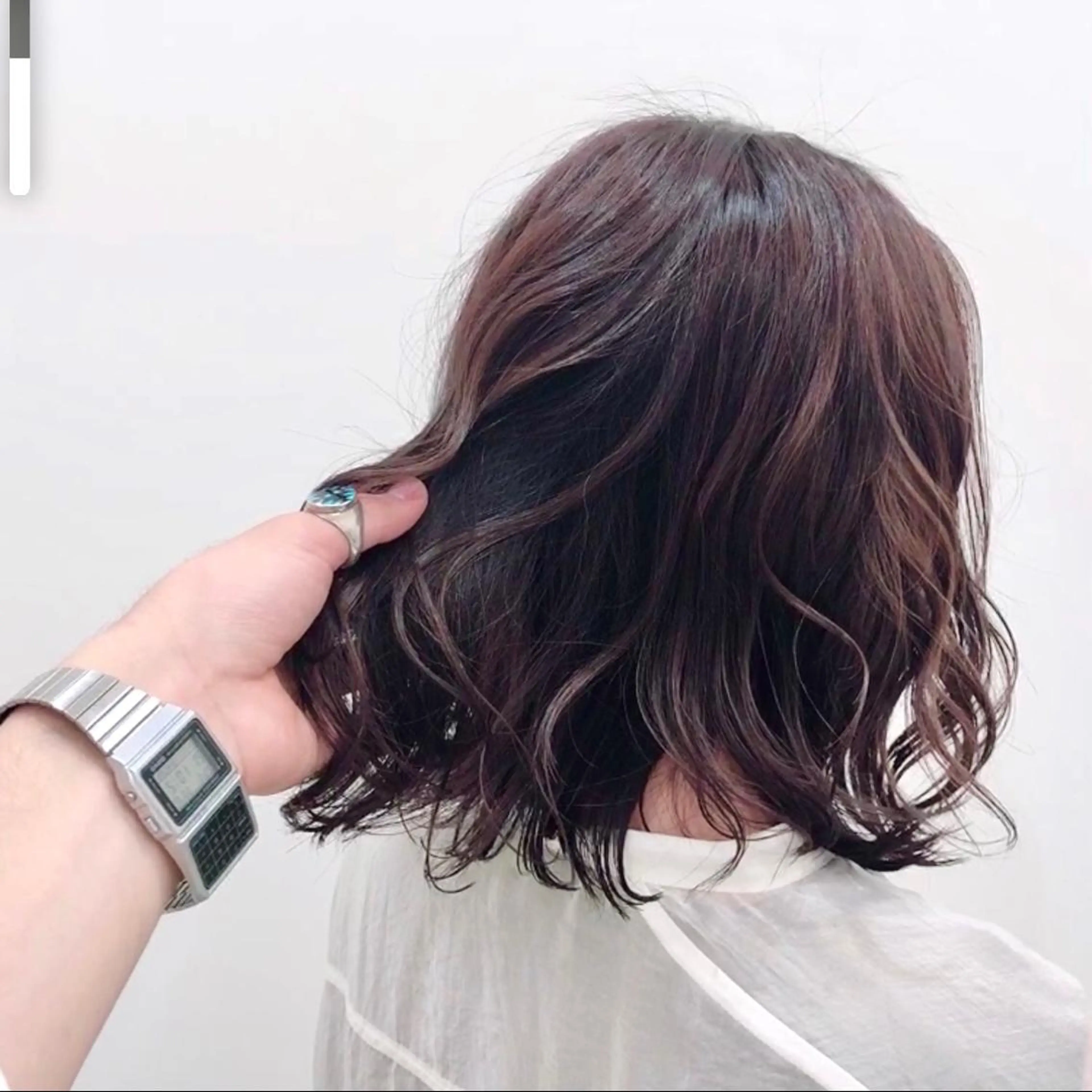 セミロング カラー ヘアアレンジ ベージュカラー ピンクカラー ピンクベージュ platinam doll南草津店のマツエク・マツパデザイン