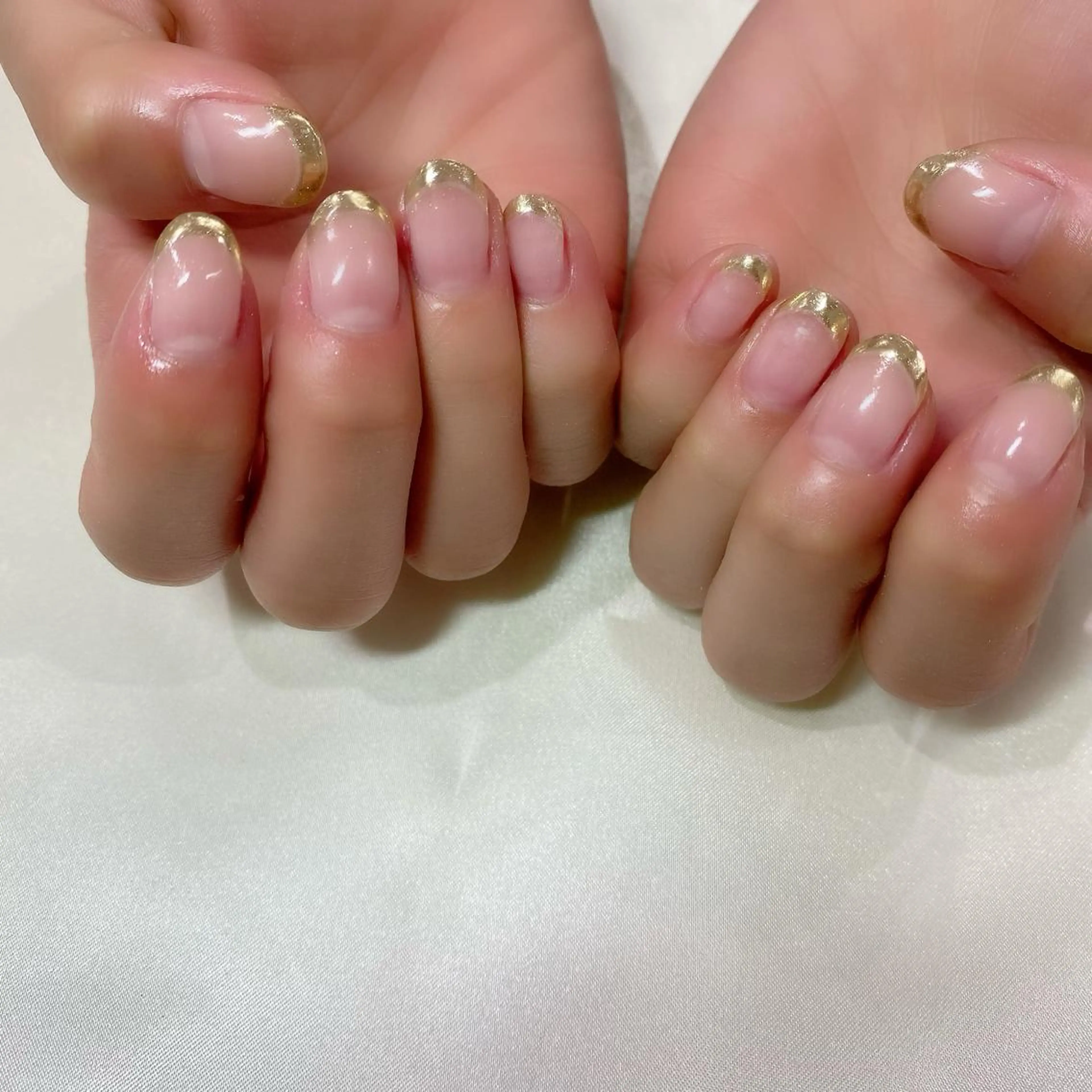 ネイル フレンチネイル ミラーネイル 冬ネイル ハンドネイル Salon Ｋのネイルデザイン