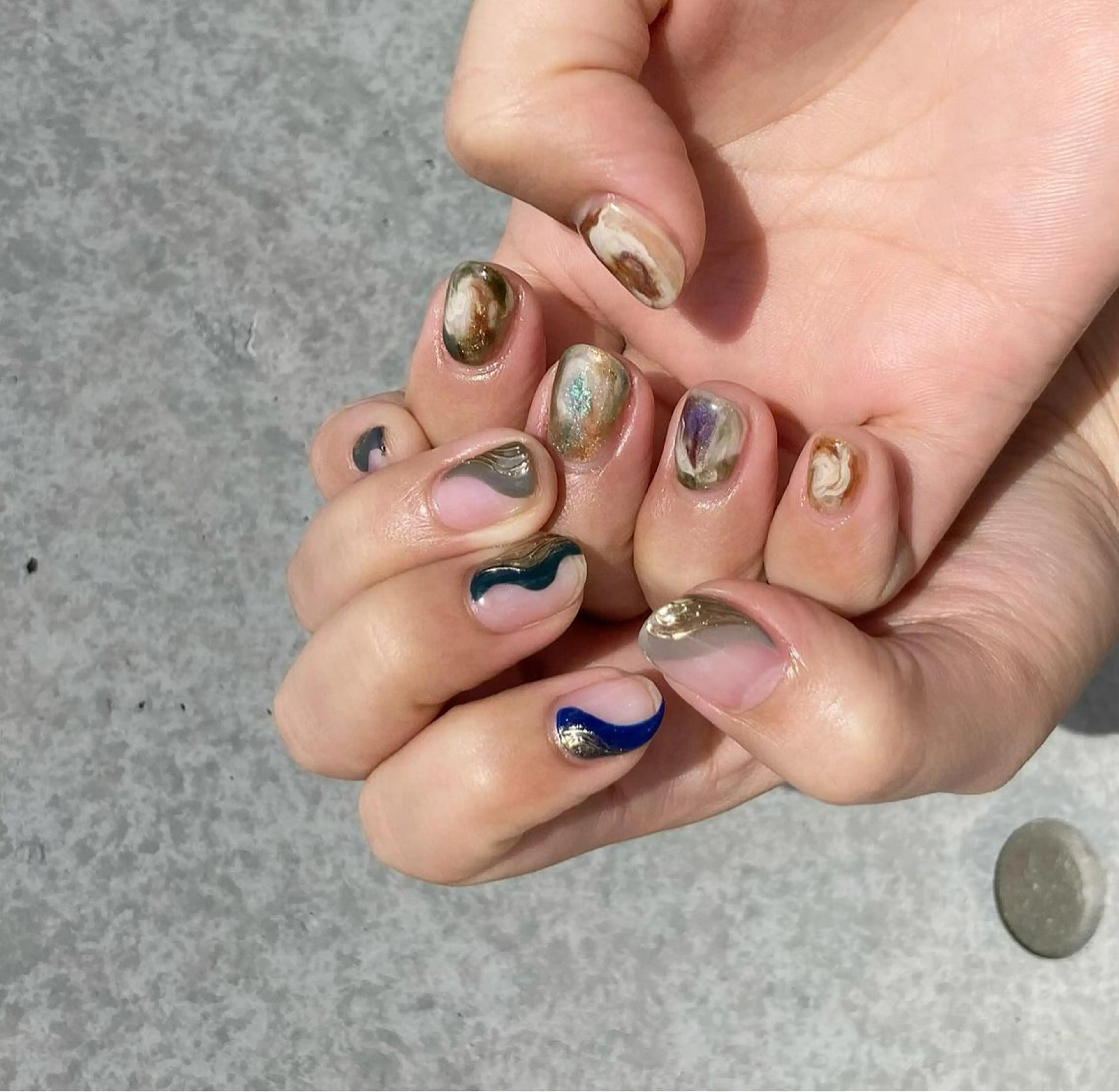 ネイル アートネイル 長さ出し ジェルネイル 氷ネイル・うるうるネイル マットネイル ハンドネイル nail salon Soeurのネイルデザイン