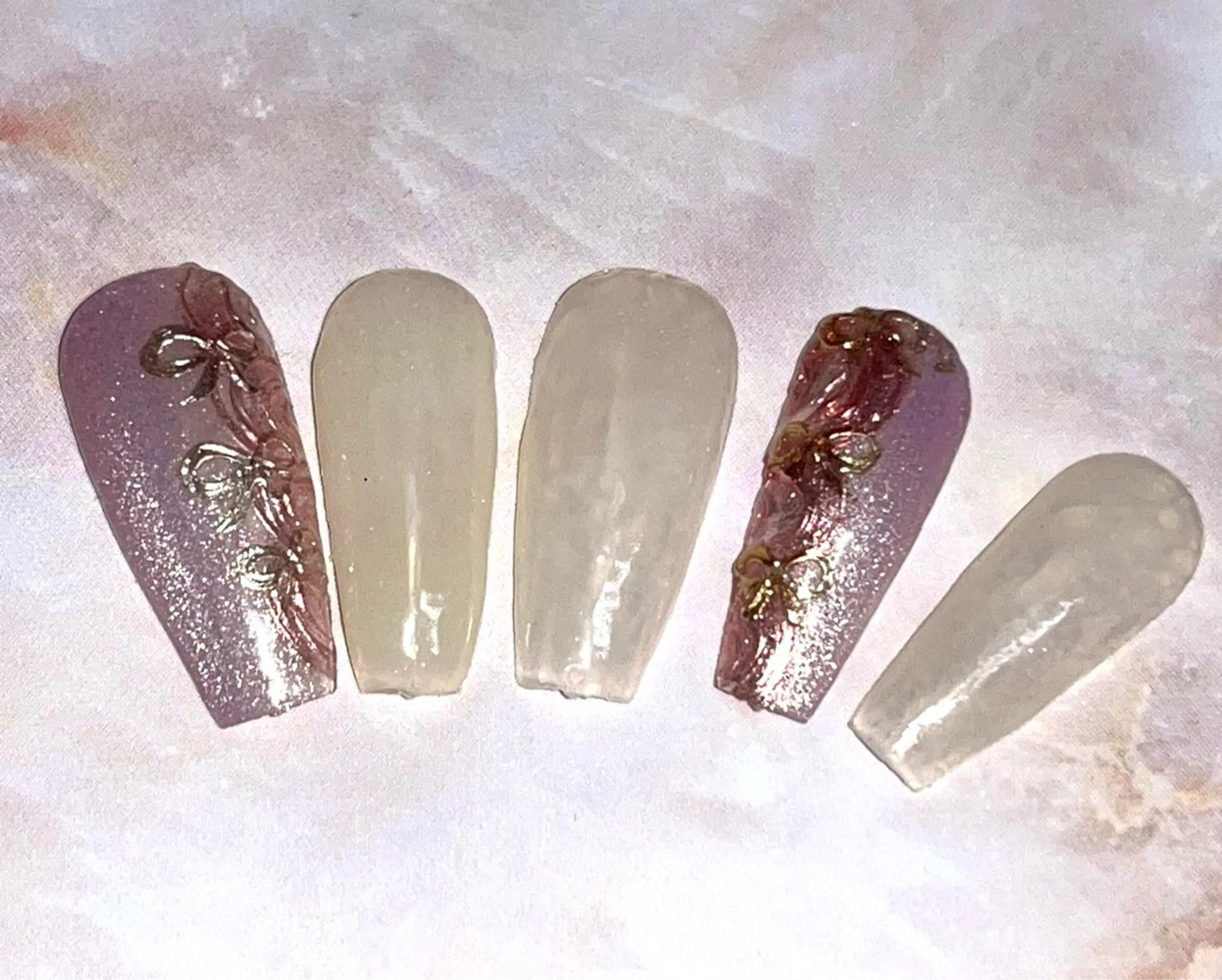 ネイル アートネイル リボン ハンドネイル plaisir所属・plaisir プレジールネイルのネイルデザイン