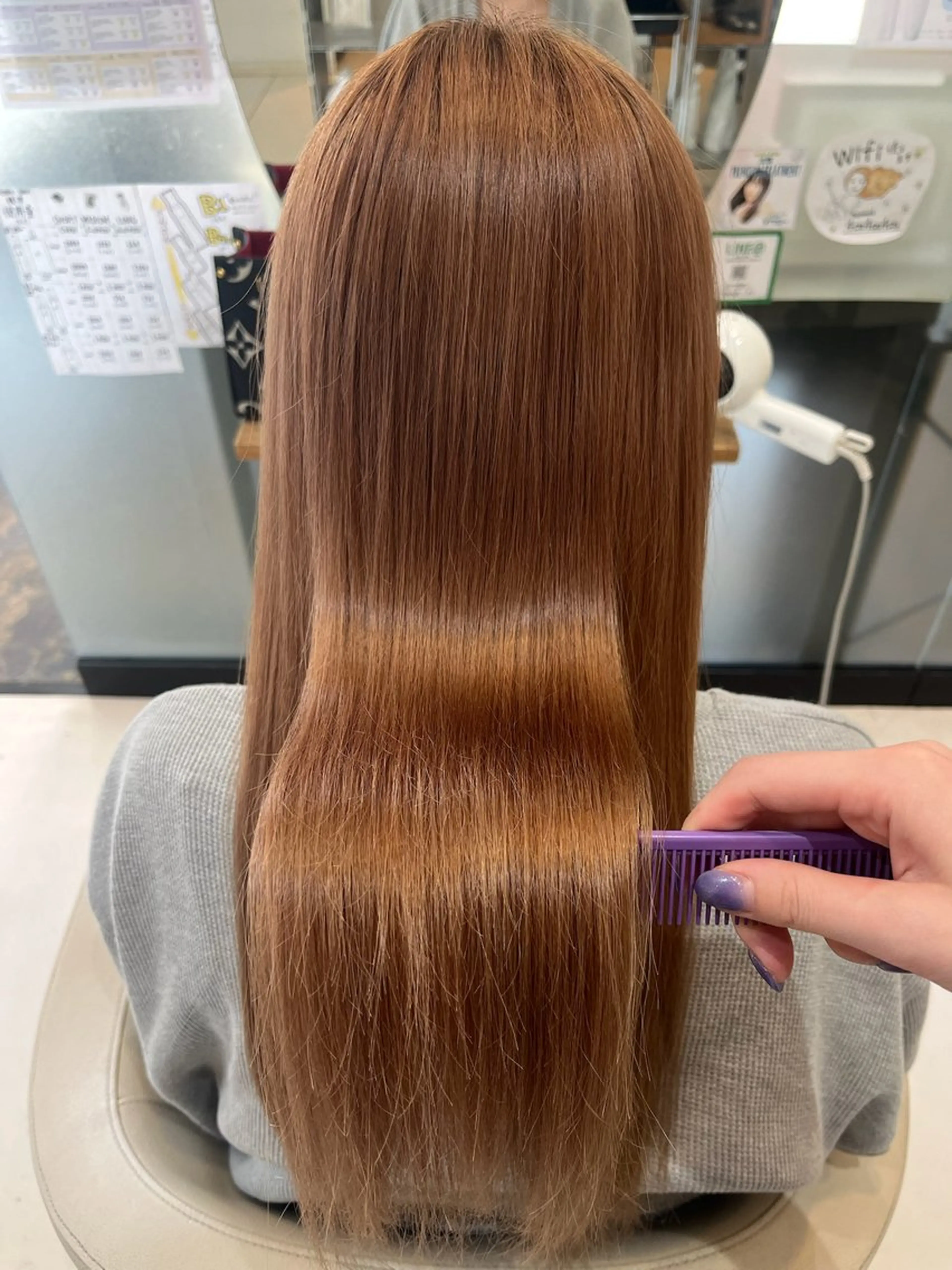 ロング 縮毛矯正 トリートメント 野村 なりあのヘアスタイル