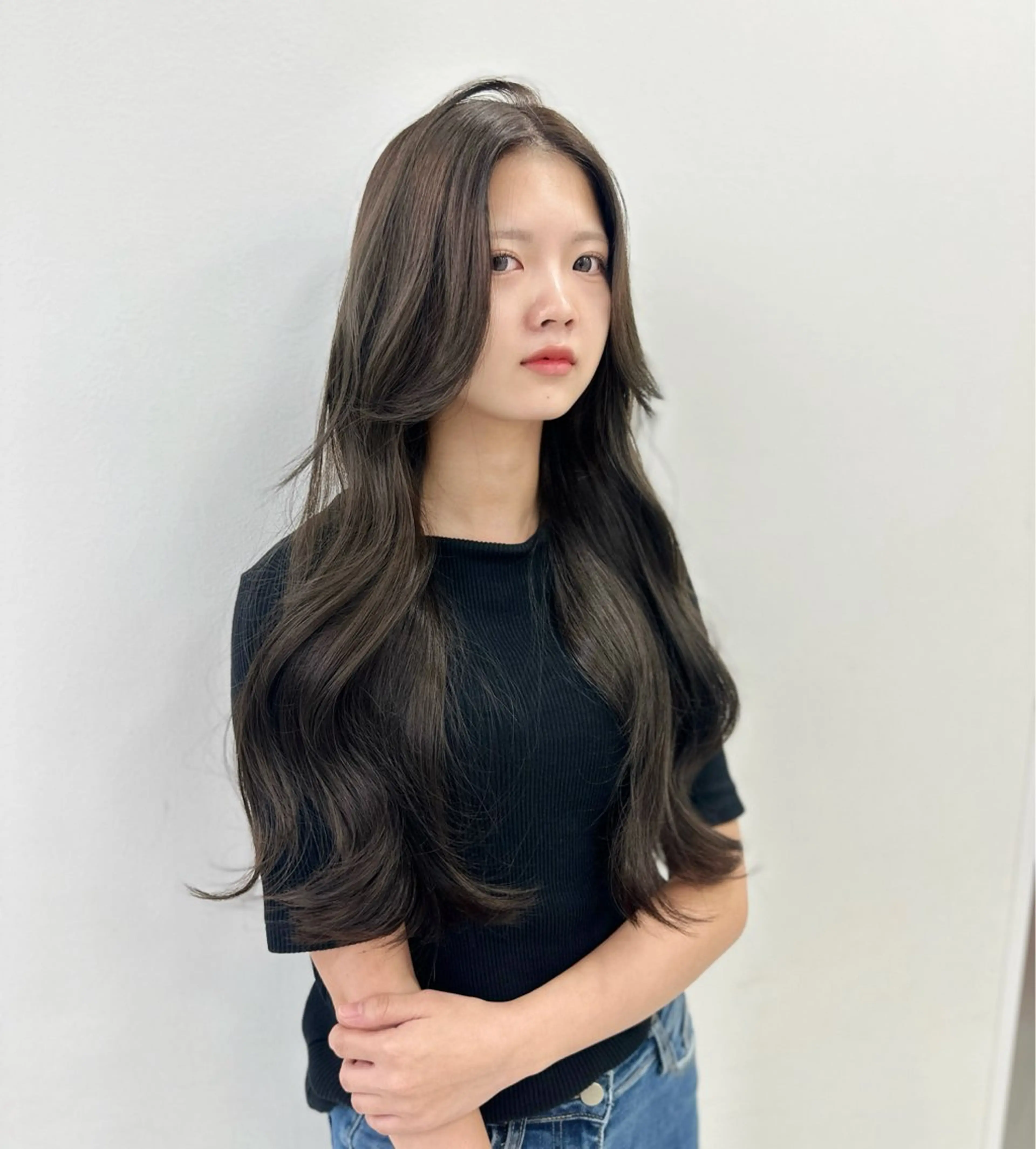 ロング カラー パーマ ヘアアレンジ メンズ キッズ ♥️韓国ヘア レイヤー♥️ゆりのヘアスタイル