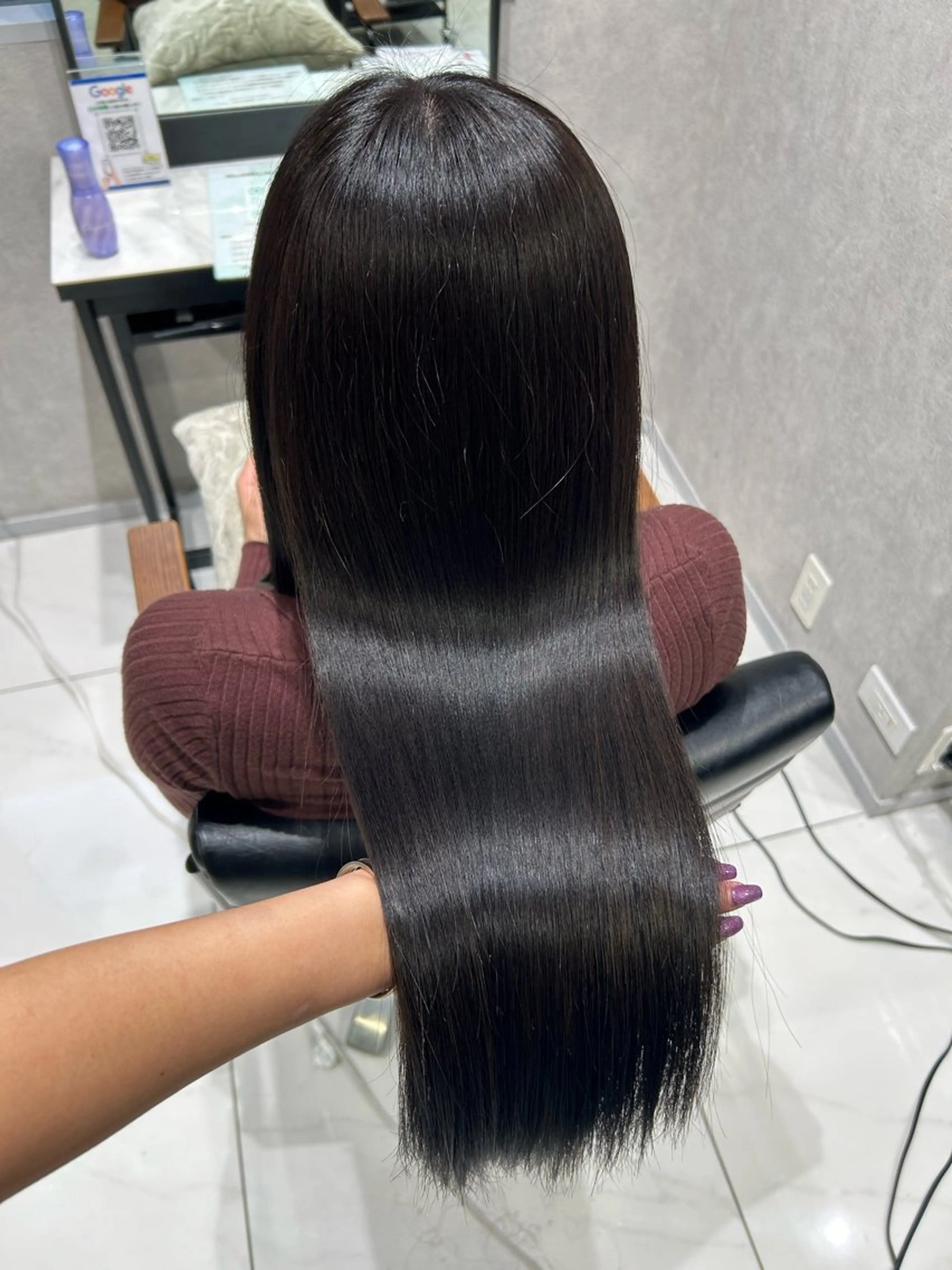 カラー グレージュ 透明感カラー💙 束感まつげ🪼海月のヘアスタイル