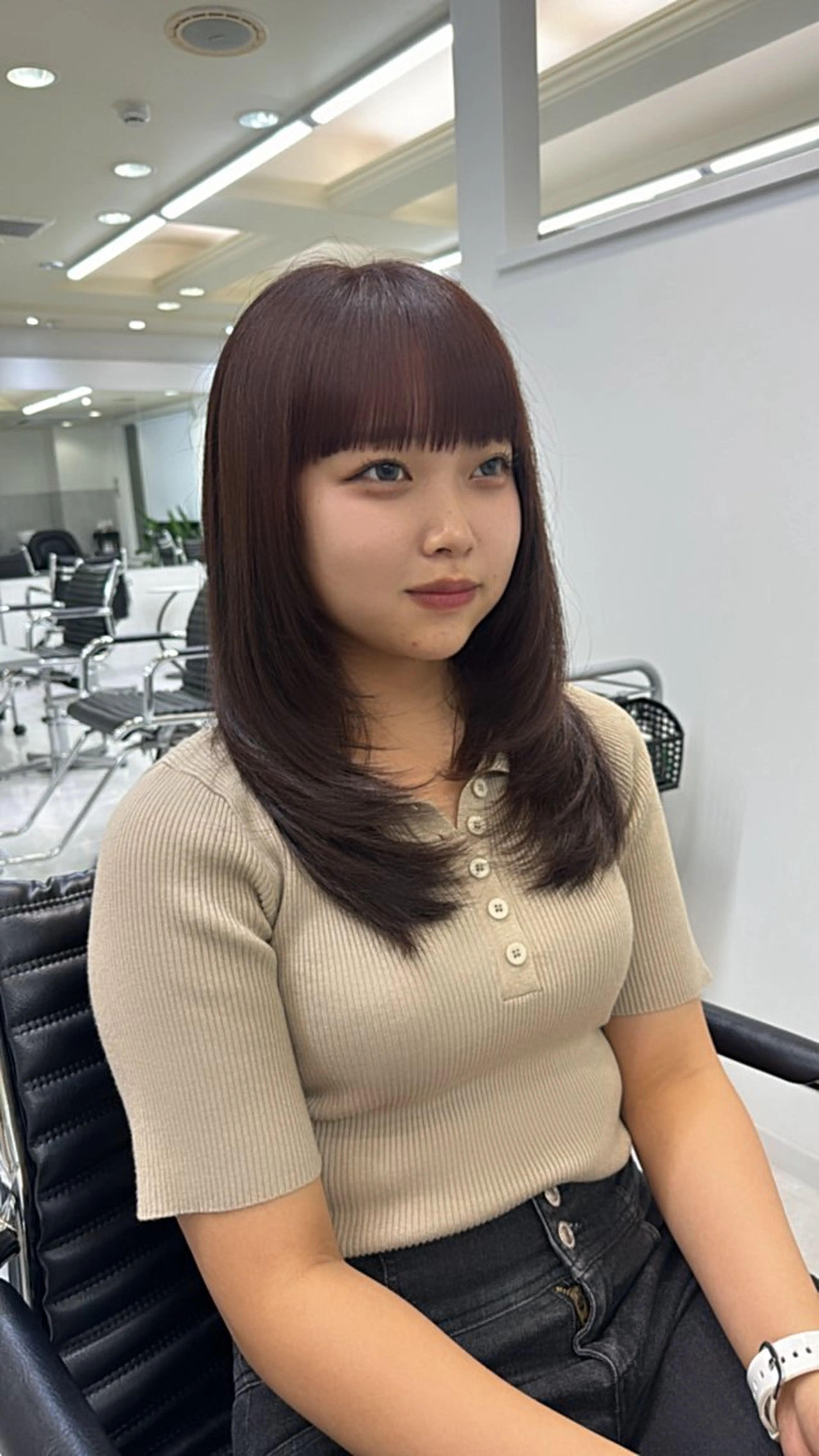 ミディアム カラー ブラウンカラー レッドカラー レッドブラウン 艶髪✨/心斎橋美容室 /藤田勇也のヘアスタイル