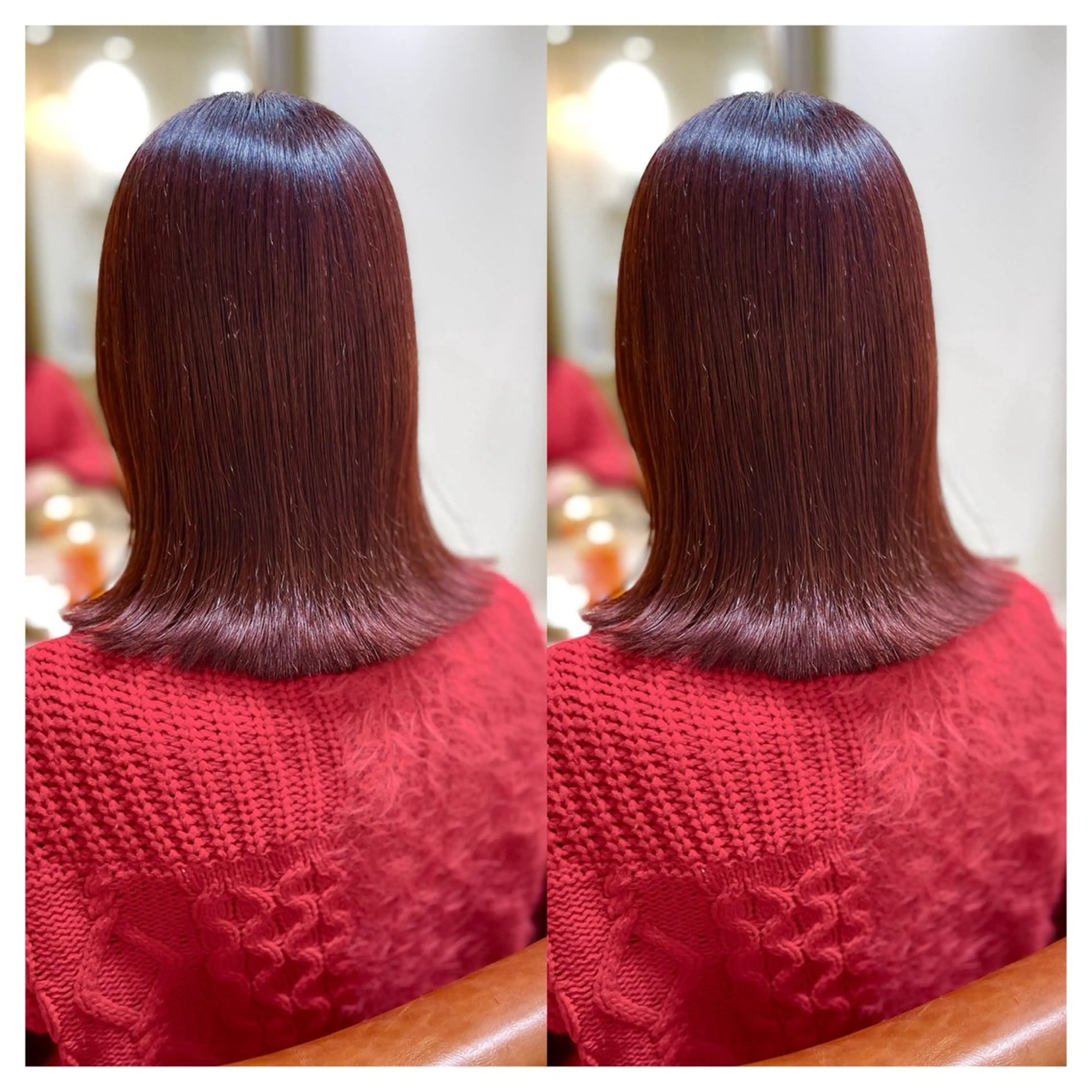 ミディアム カラー カット ヘアカラー トリートメント 村山 茉衣のヘアスタイル