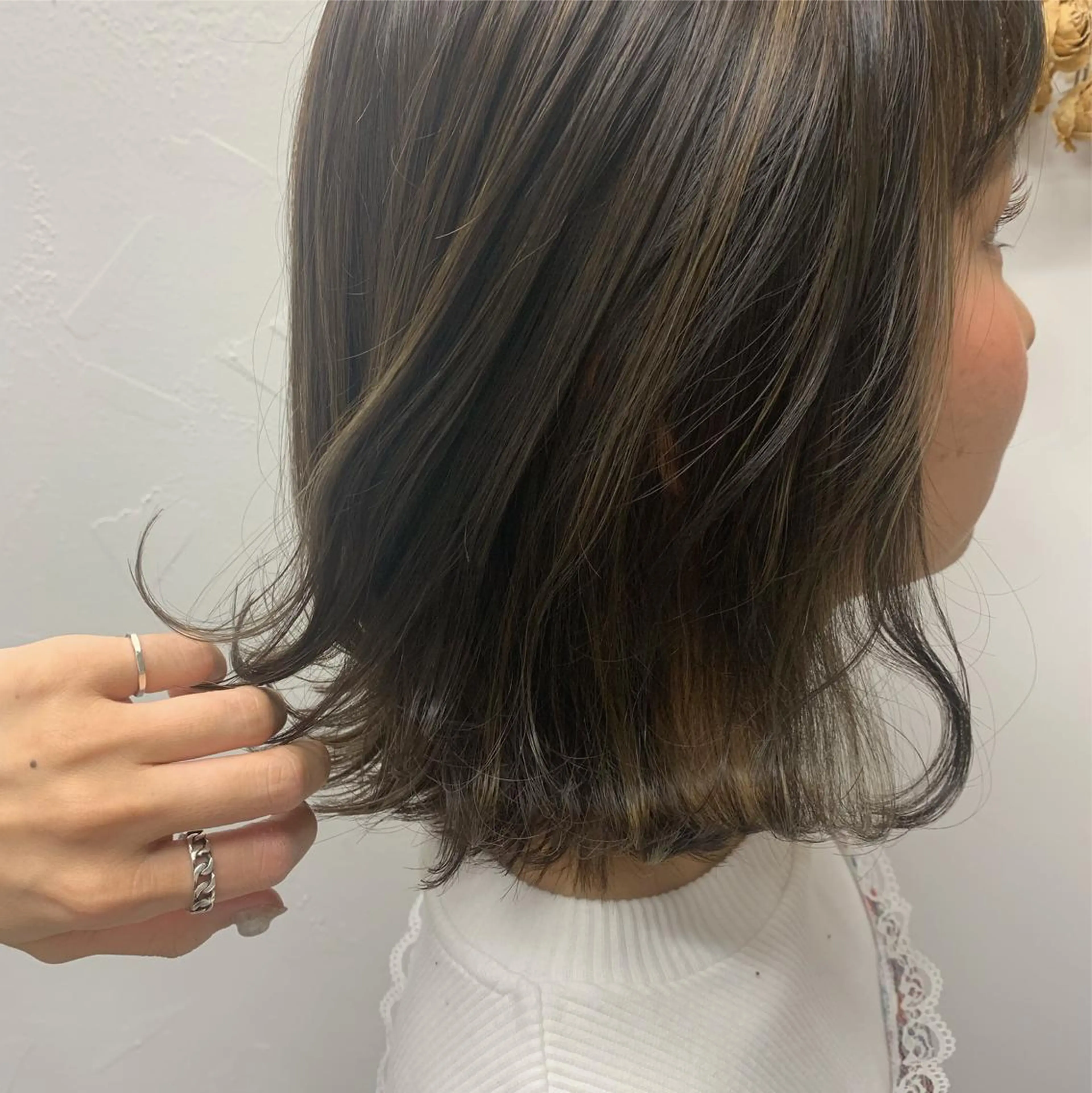 ショート カラー ハイライトカラー ハイライト ヘアカラー トリートメント newi 京橋 【yuuki】のヘアスタイル