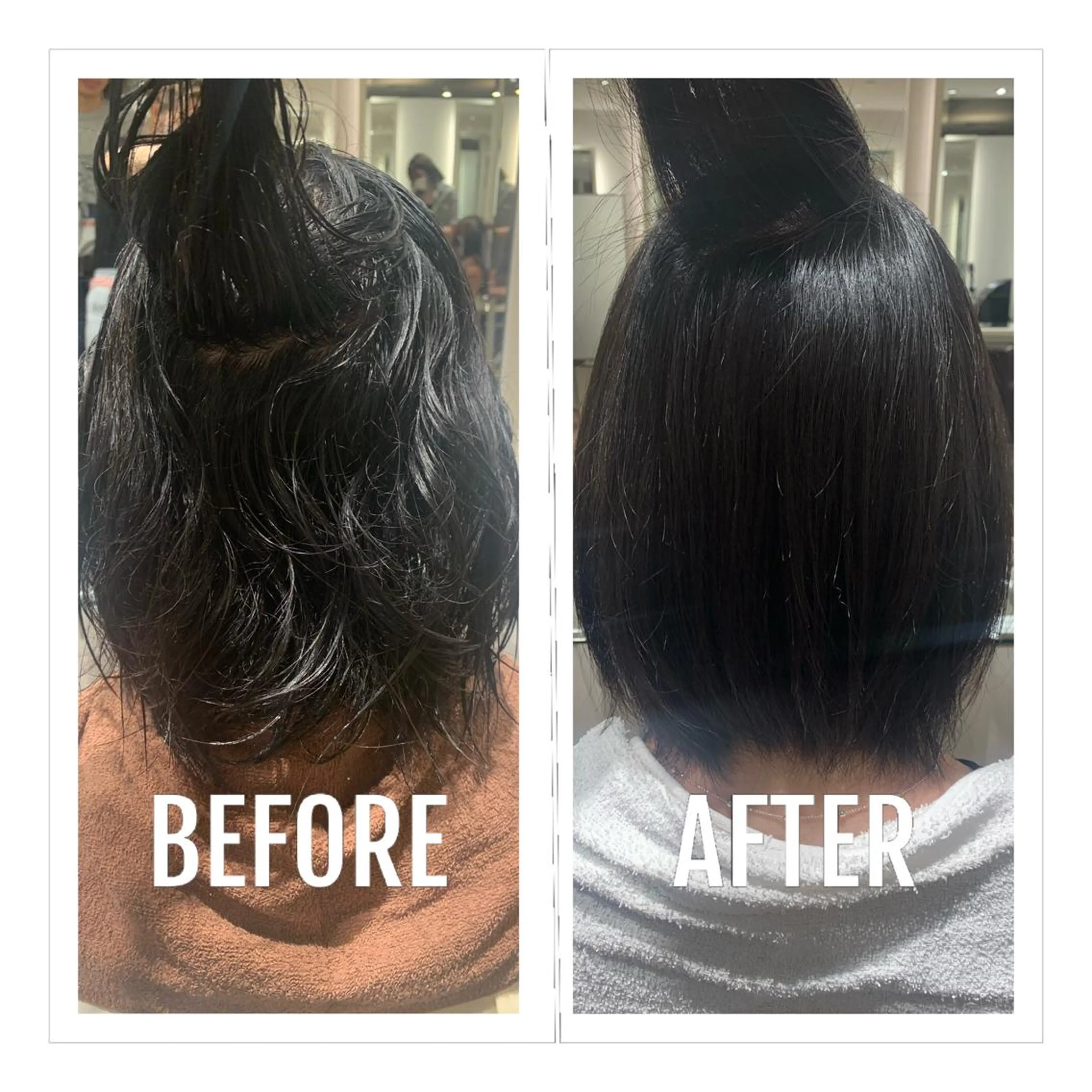 ミディアム 縮毛矯正 ごとう さなのヘアスタイル