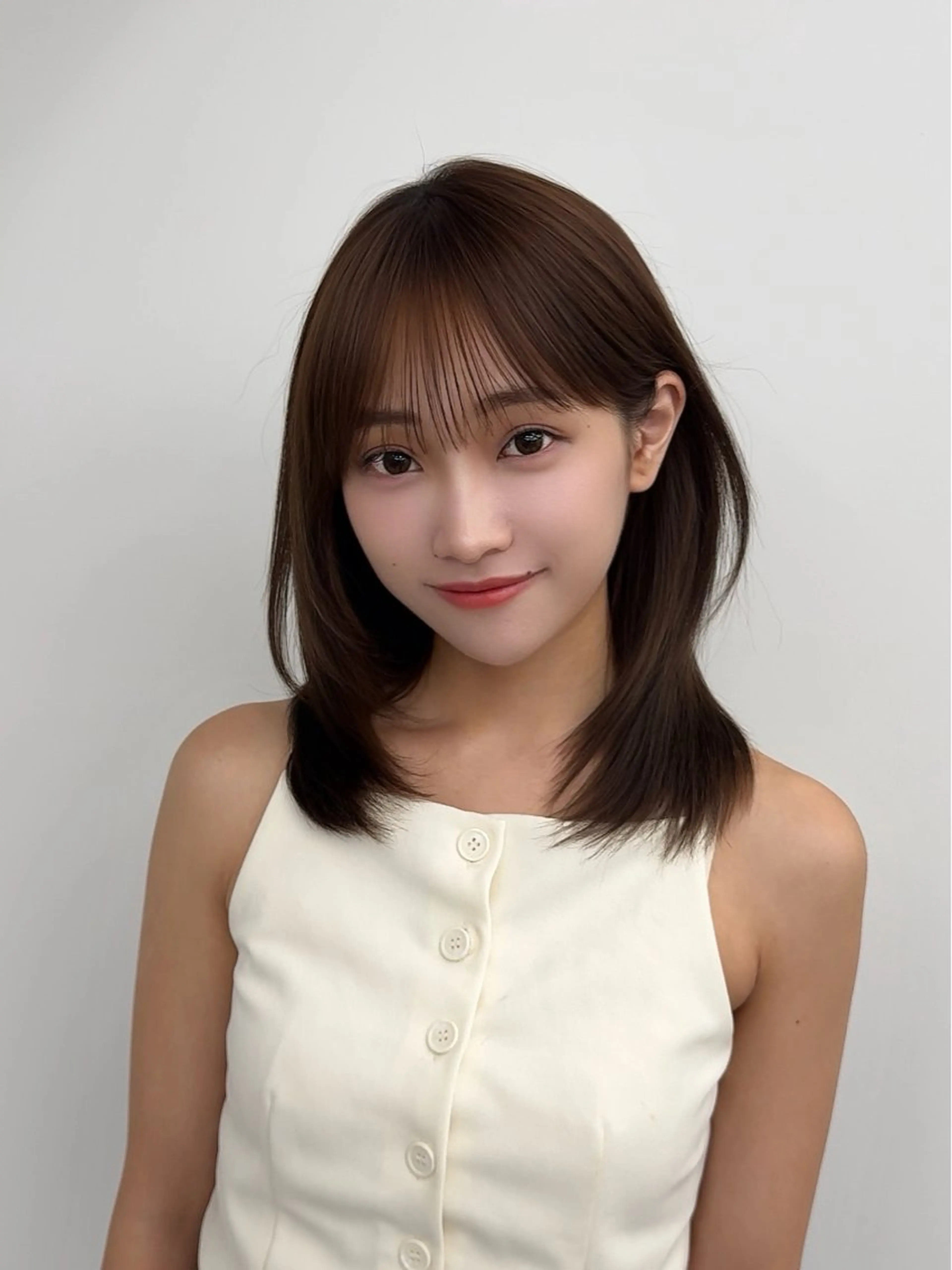 ミディアム カラー ヘアアレンジ カット ヘアカラー トリートメント 最小顔周り&レイヤー 特化/池袋/kokiのヘアスタイル