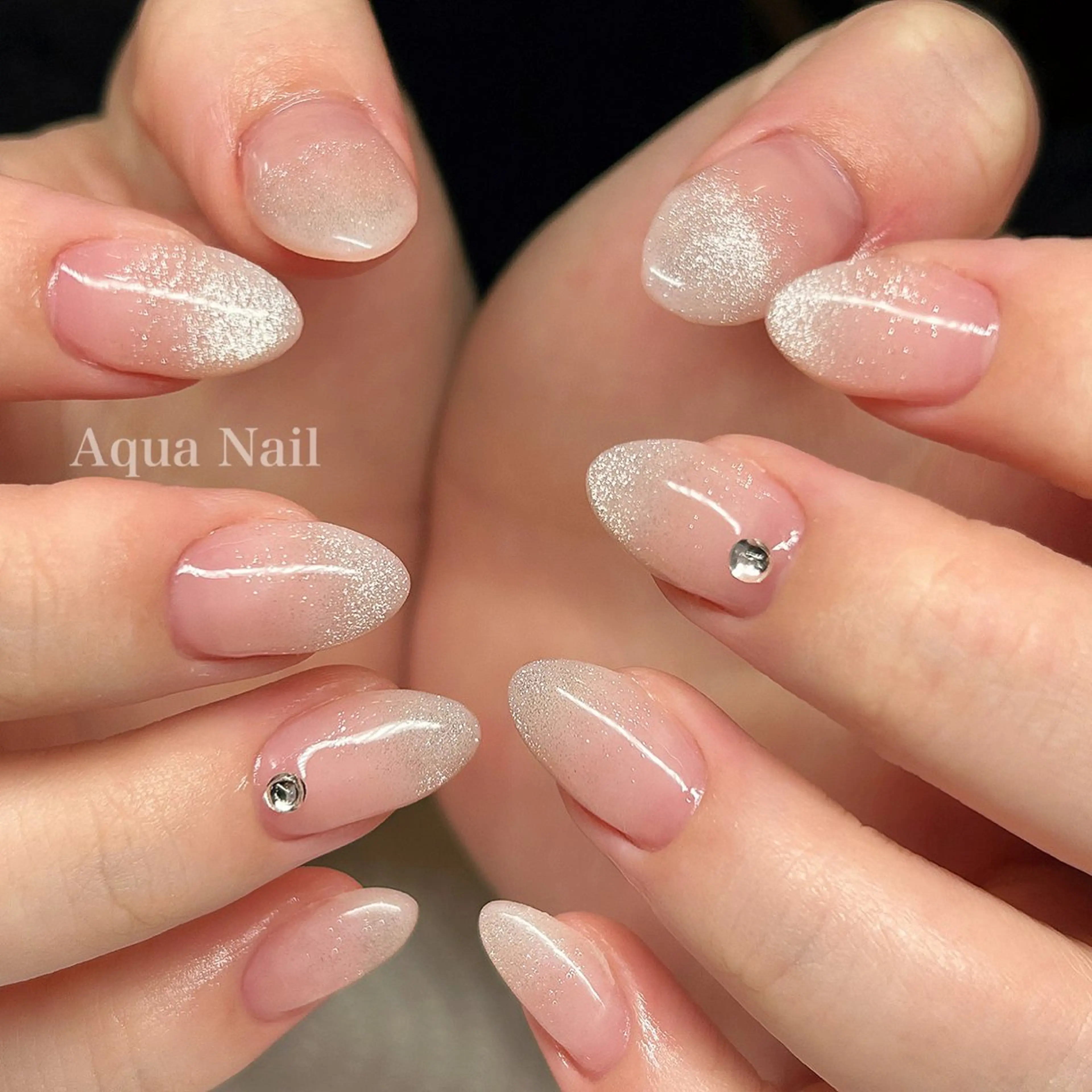 ネイル ジェルネイル グラデーション マグネットネイル 冬ネイル ハンドネイル フットネイル AQUA NAIL所属・AQUA NAILのネイルデザイン