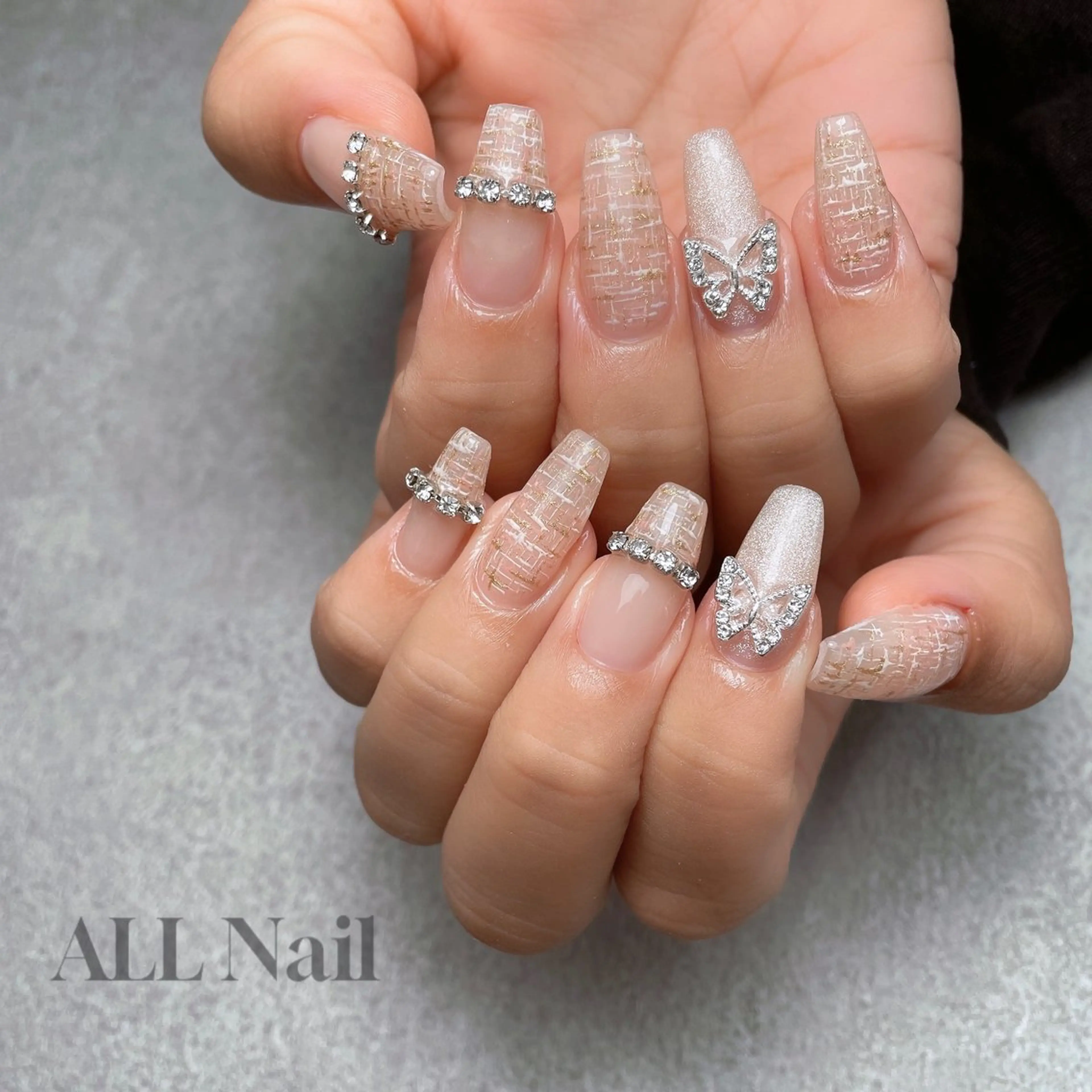 ネイル 長さ出し ツイードネイル ALL Nail &whiteningのその他イメージ