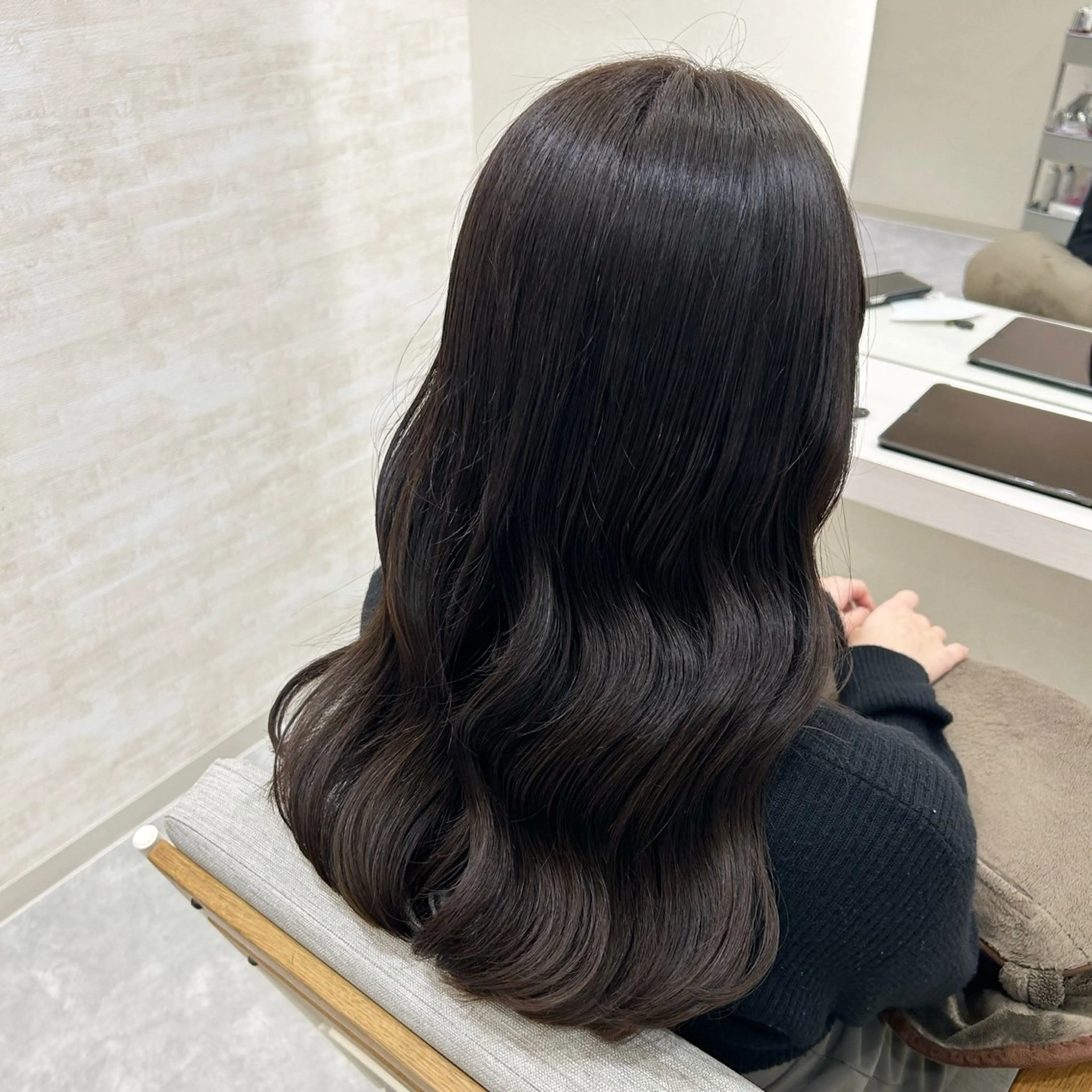 セミロング カラー ヘアアレンジ カット ヘアカラー トリートメント 髪質改善&艶感カラー 🪄岡井美結のヘアスタイル
