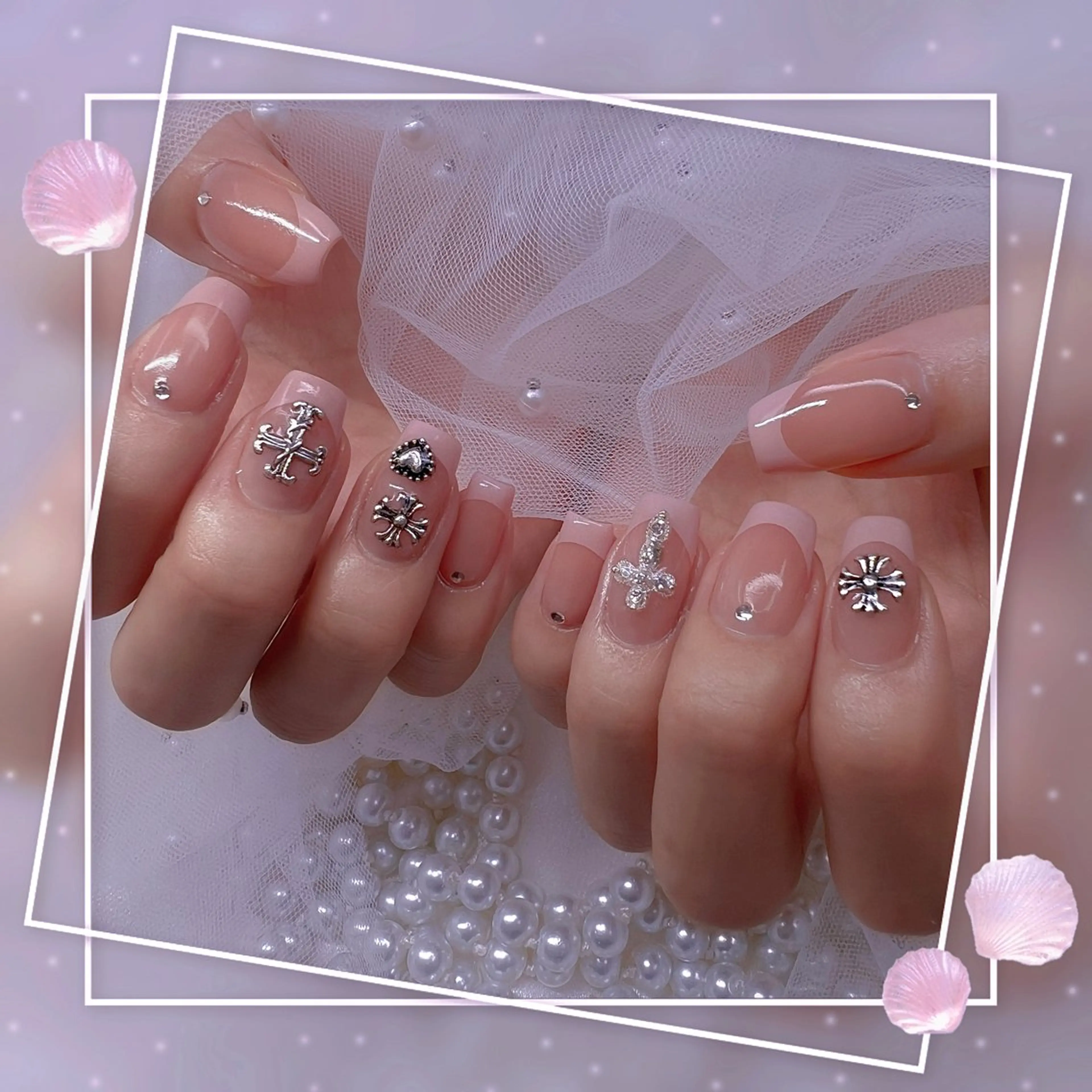 ネイル チークネイル ガーリー グラデーション マグネットネイル ピンク ハンドネイル ハンドケア Chill Nailsalonのネイルデザイン