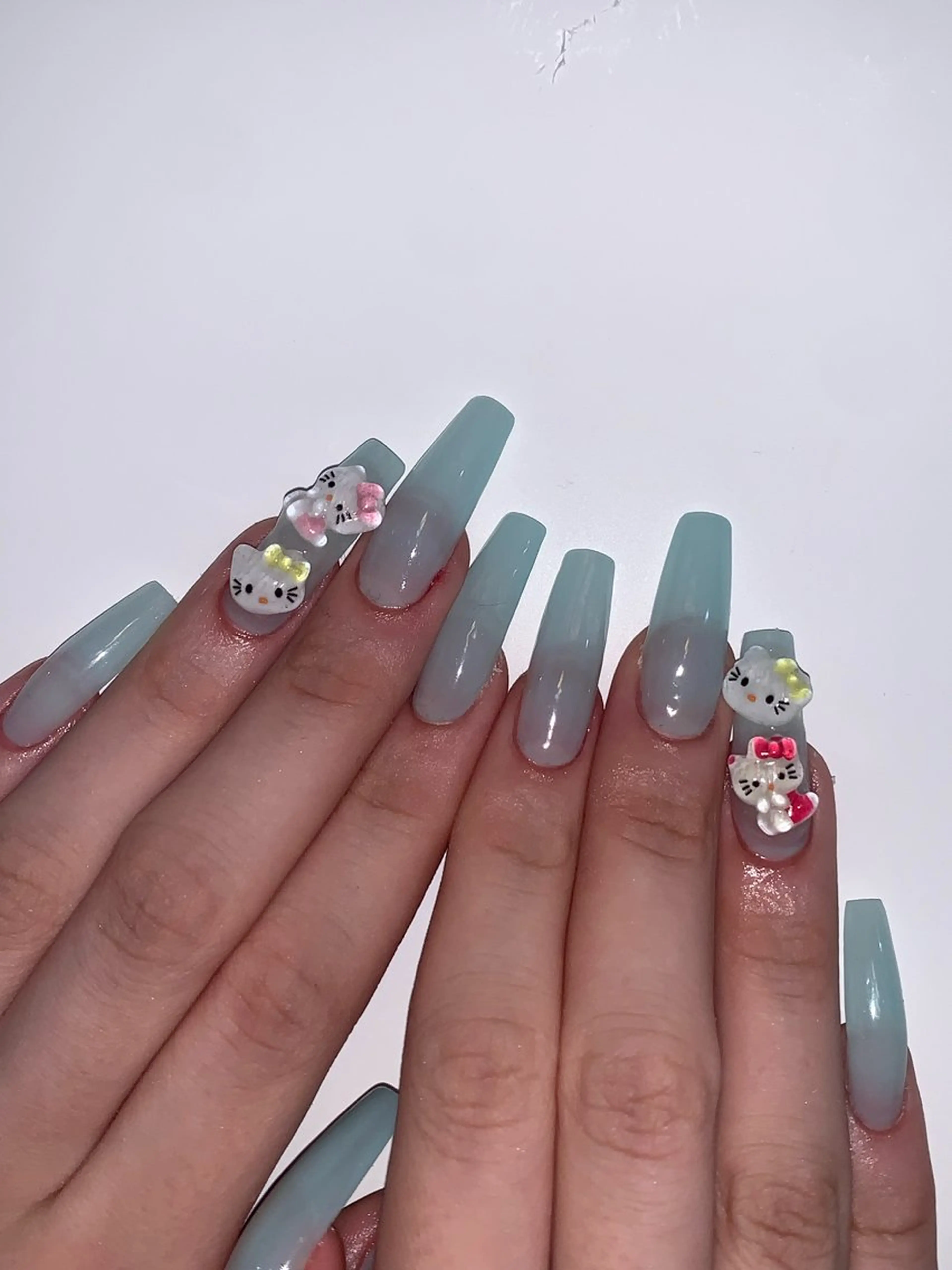 ネイル ハンドネイル NES NAIL所属・さゆり￤推しキャラ ￤ロングネイル🩷のネイルデザイン