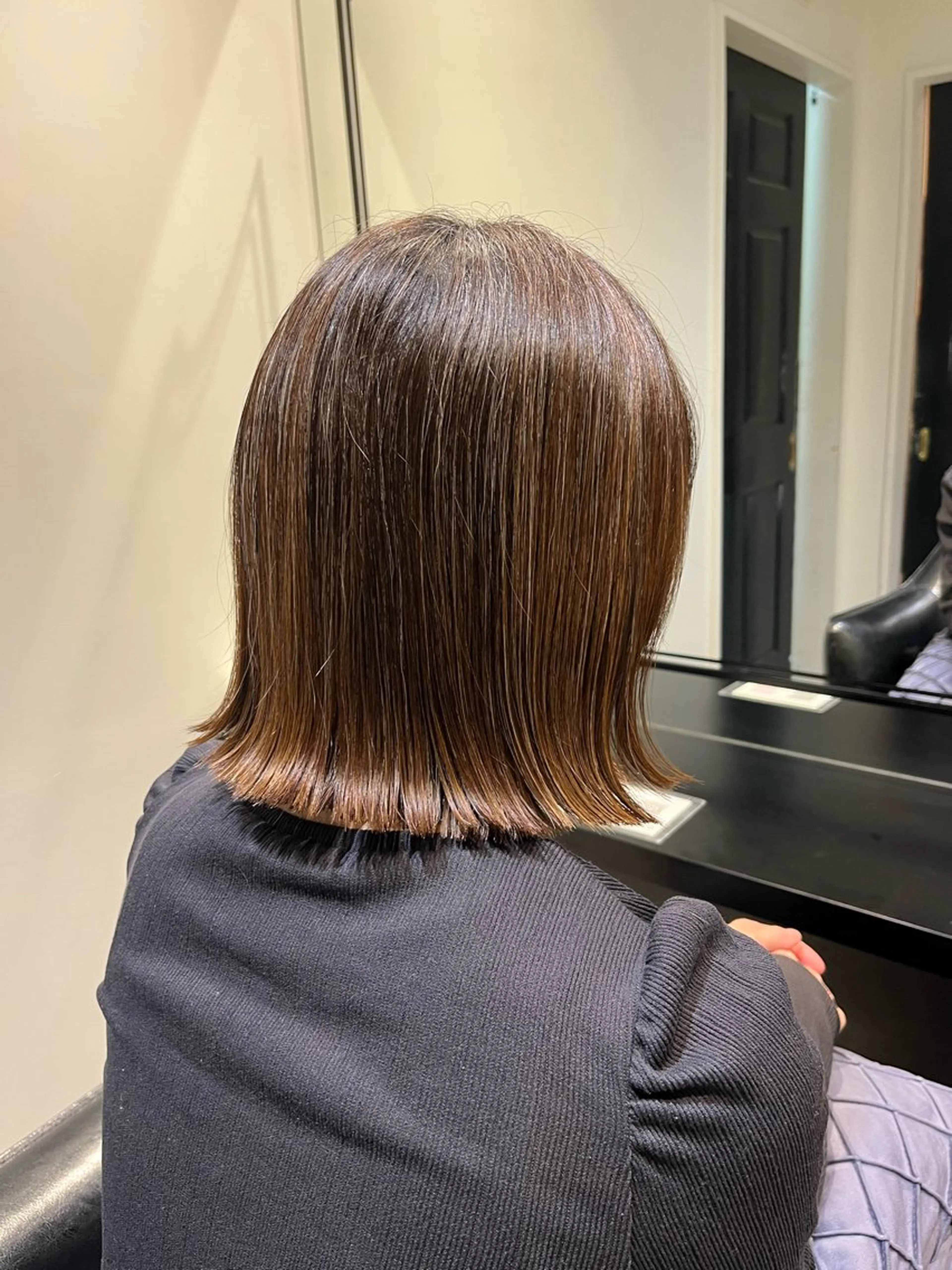 ミディアム ボブ 外ハネヘア Cadre新小岩🫧 栗原葵のヘアスタイル