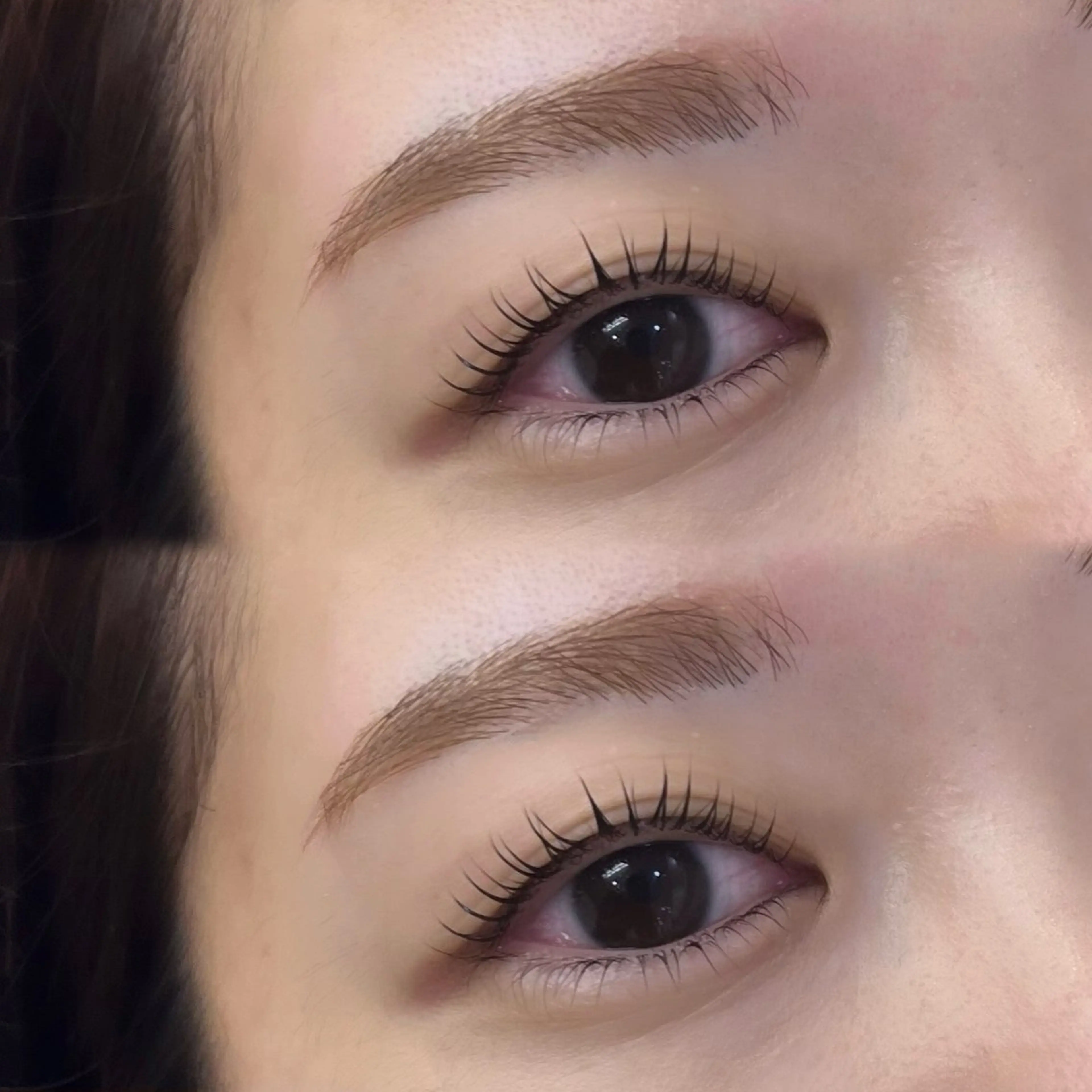 【平日限定𝜗𝜚】まつ毛パーマ上下¥5830🫧束間コーティング仕上げ🤍 マツパ/韓国風/笹塚の写真