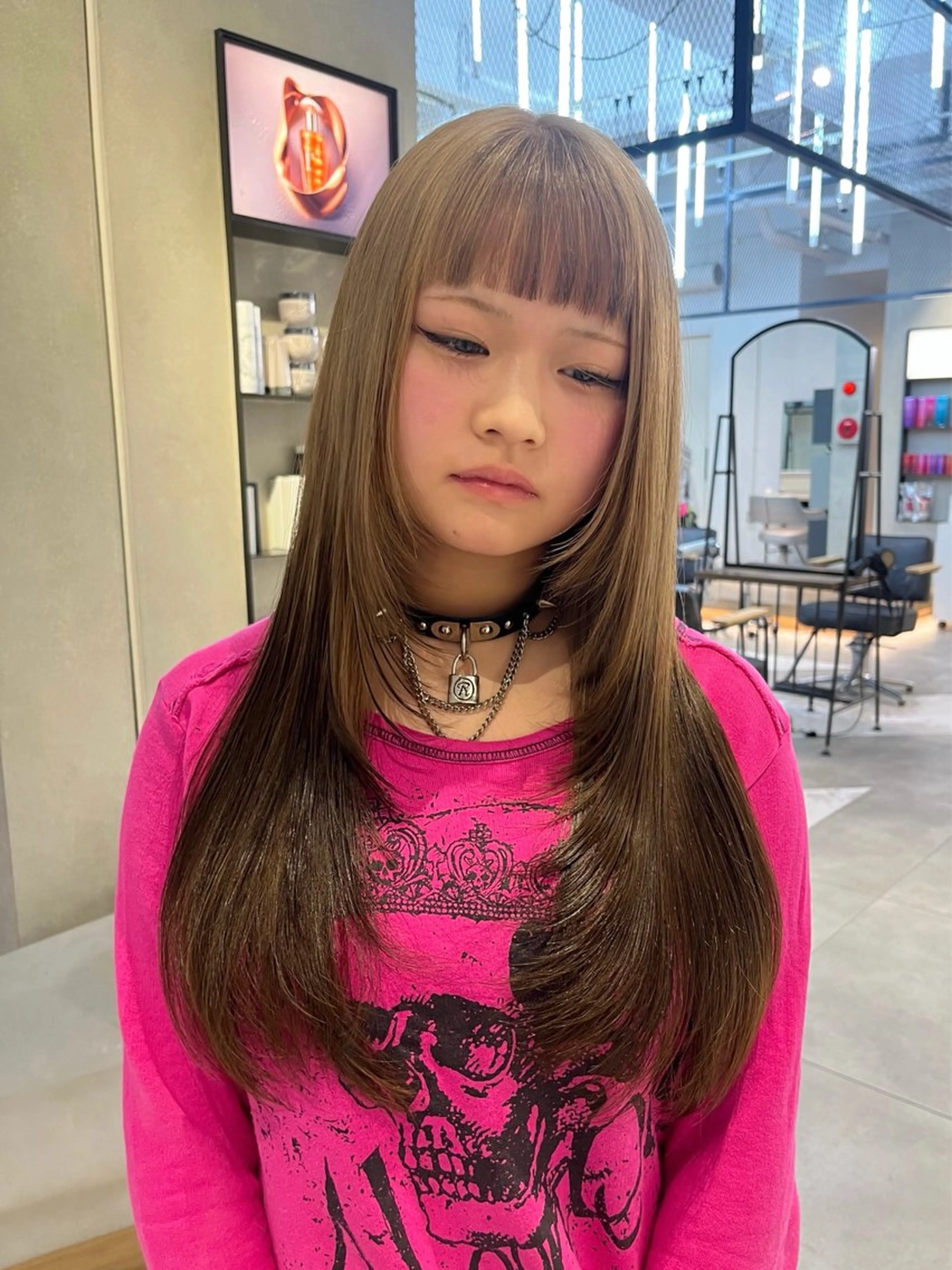 ロング カラー デザインカラー 顔まわりレイヤー レイヤーカット カット ヘアカラー 吉祥寺/個性派/ kazuha🩰のヘアスタイル