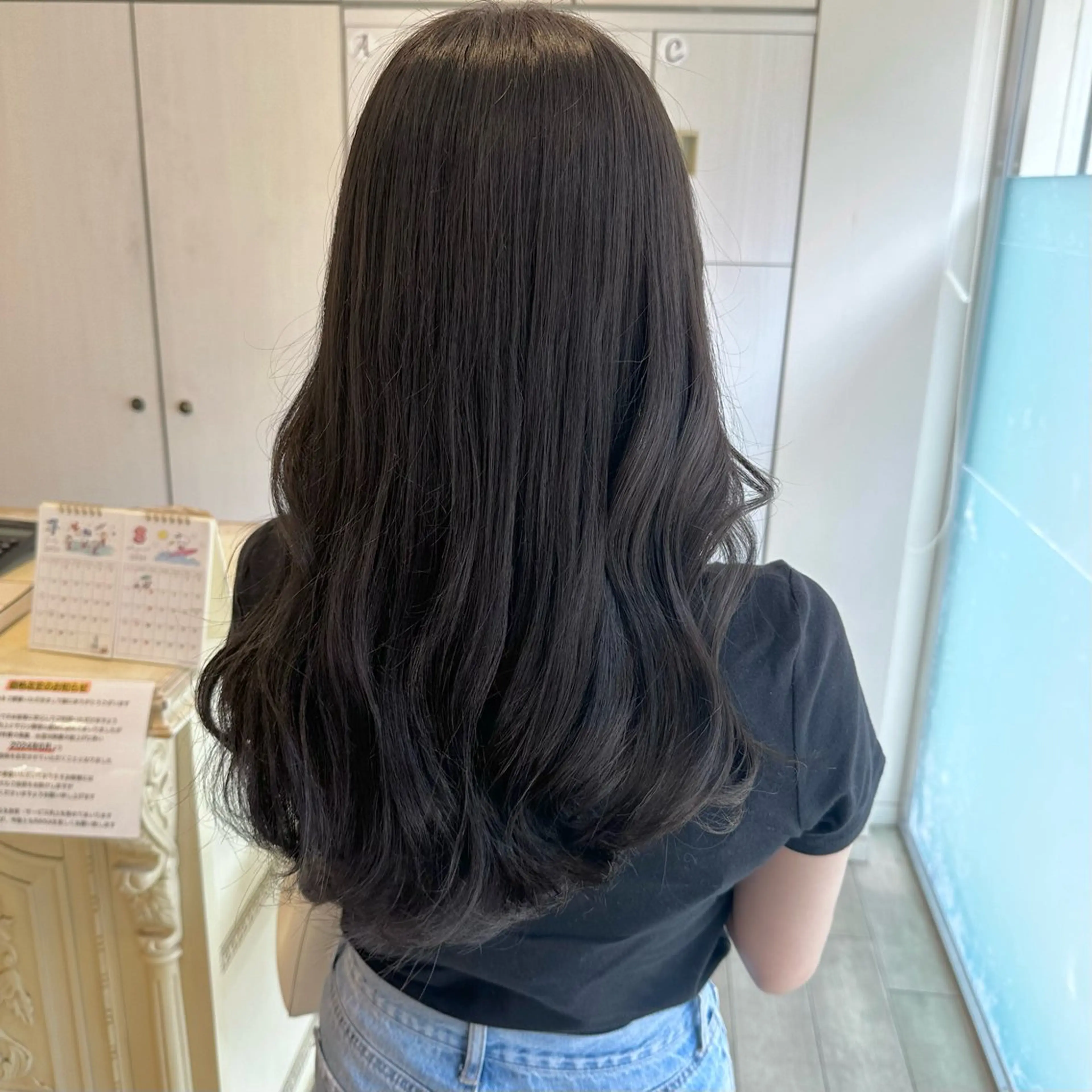 ロング カラー ヘアアレンジ カット ヘアカラー トリートメント ヘアセット 韓国ヘア/レイヤー 顔周りカット/ユキナのヘアスタイル