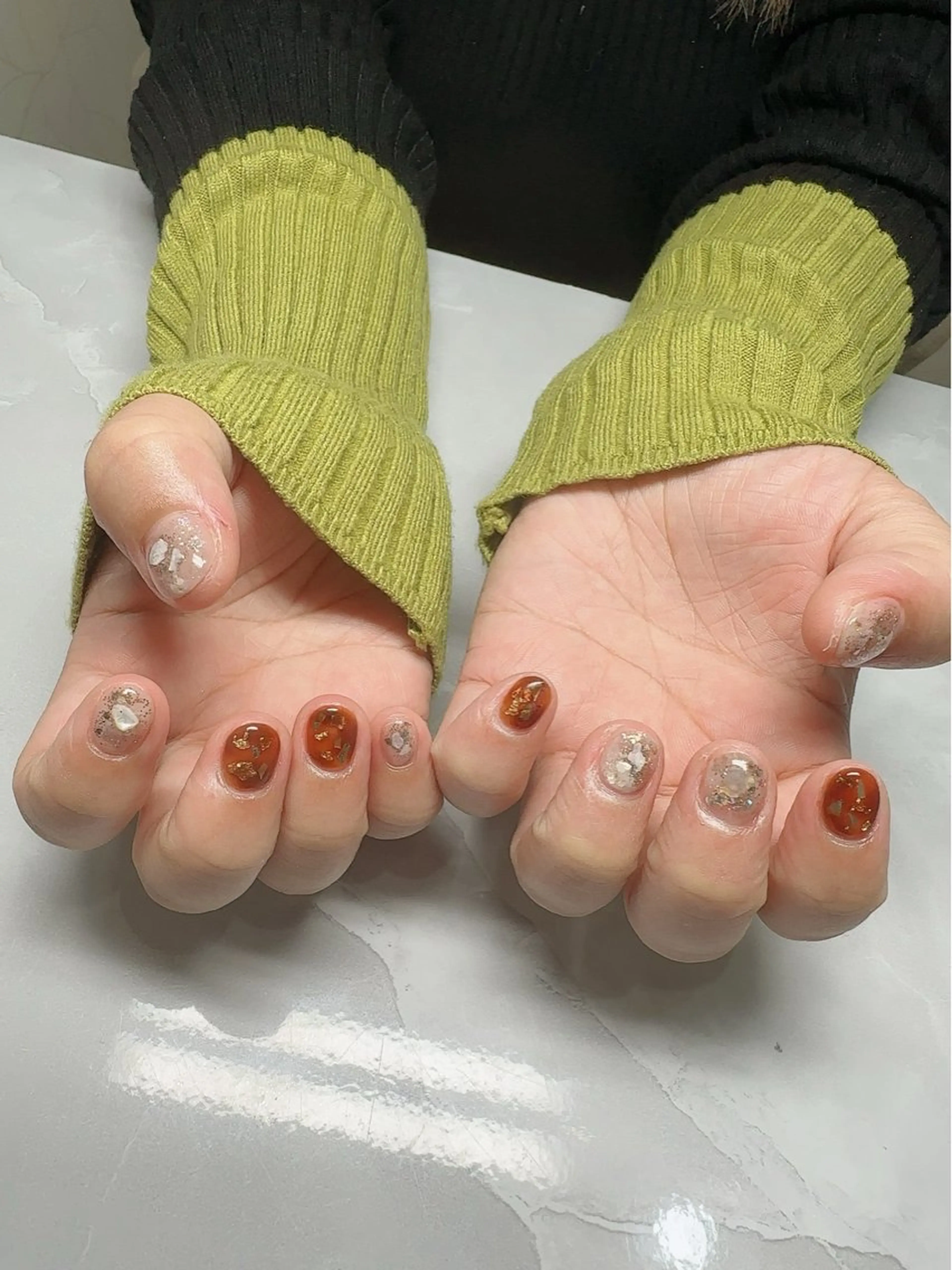 ネイル アートネイル 持ち込み ニュアンスネイル nyasu nailのネイルデザイン