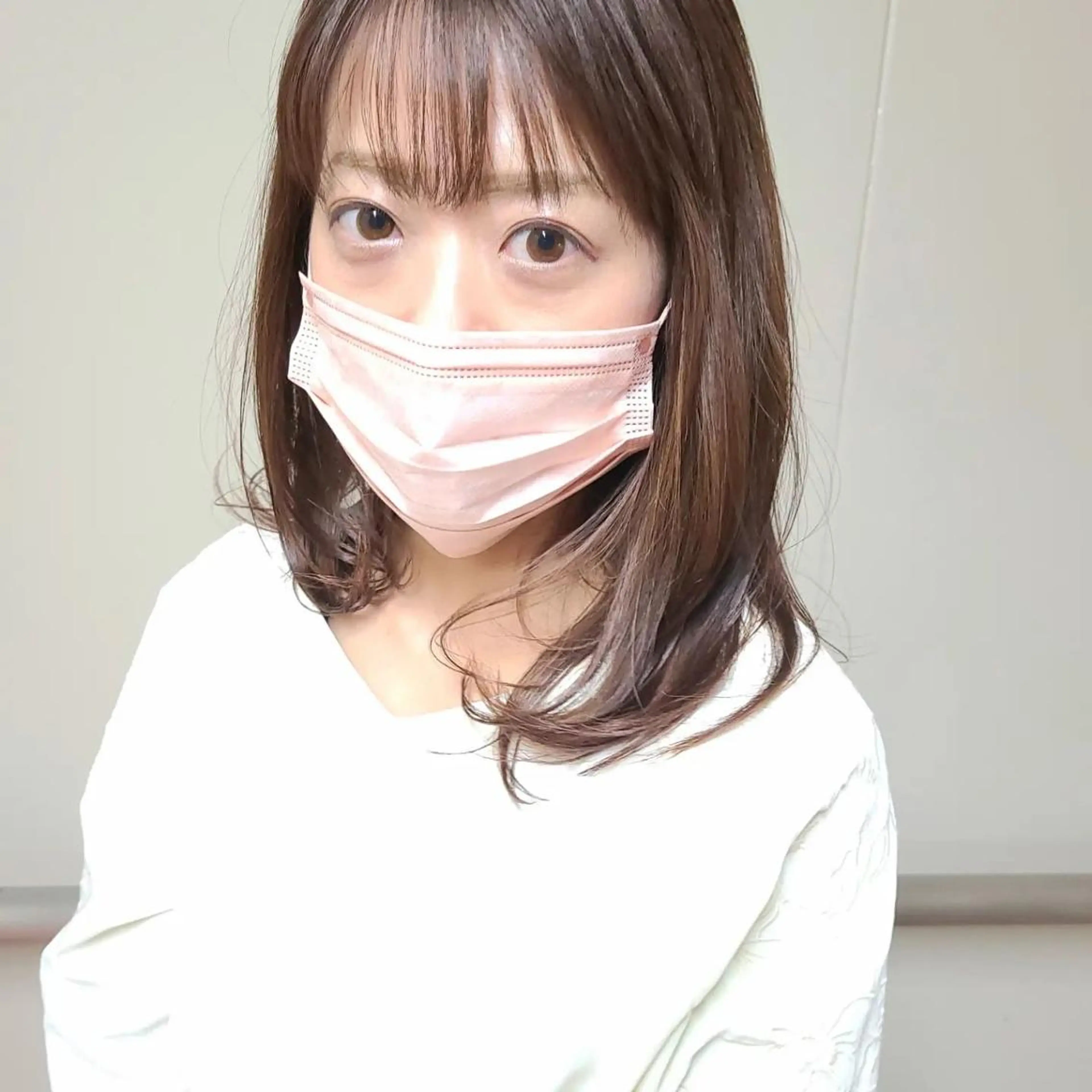 ミディアム 奈良 慎司のヘアスタイル