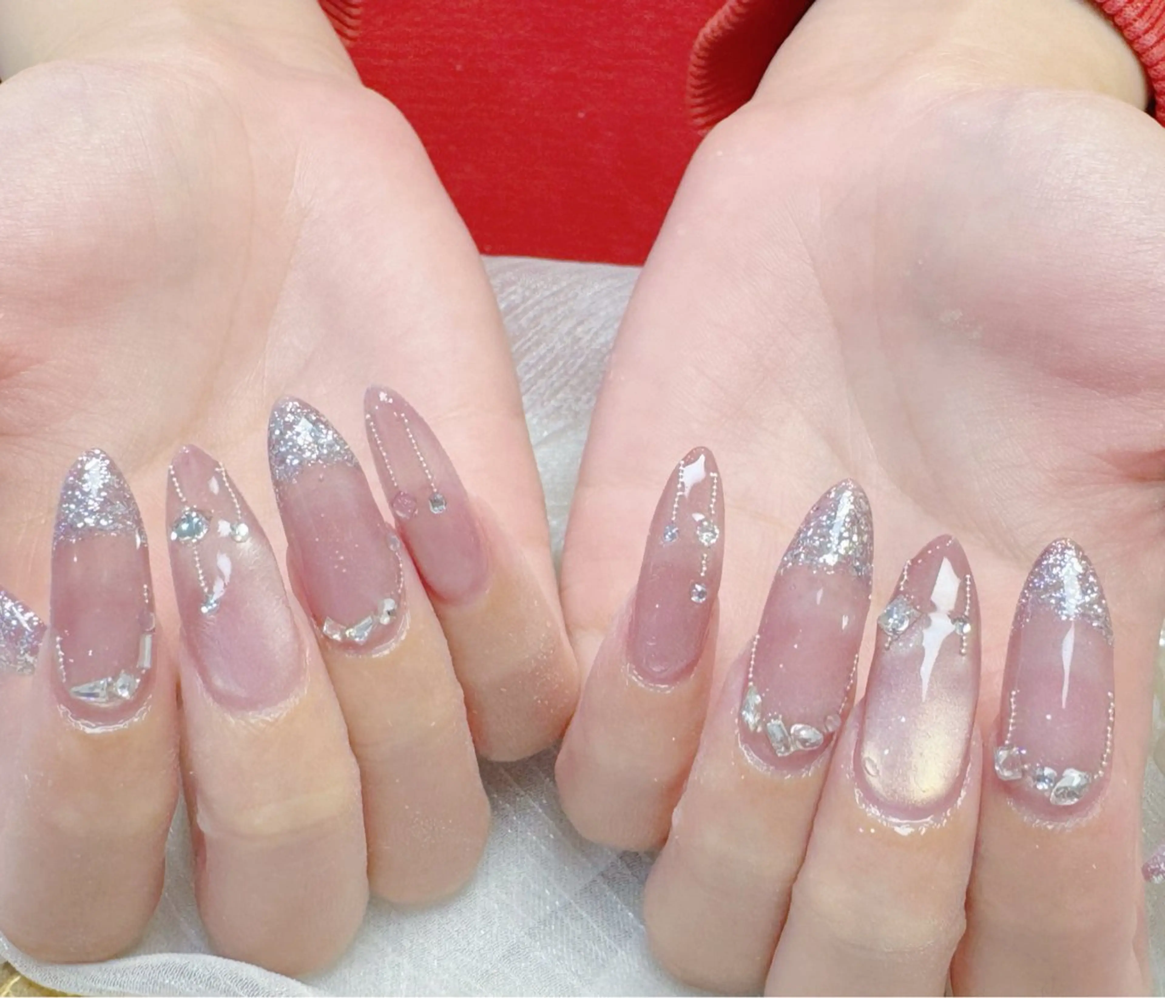 ネイル アートネイル フットネイル ジェルネイル ハート マグネットネイル Babarla Nailのネイルデザイン