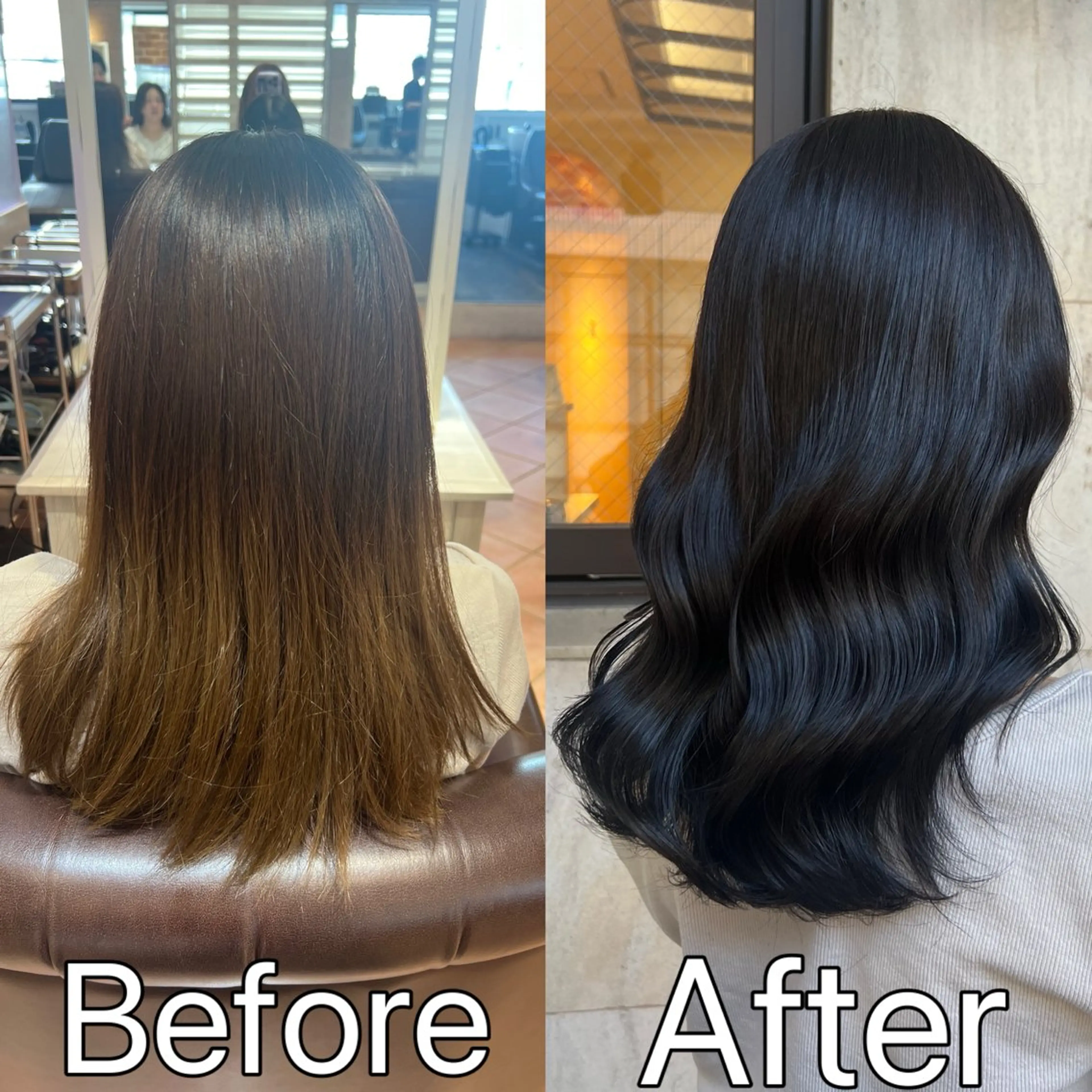 ロング カラー 切りっぱなしボブ ブリーチ ダブルカラー グレージュ ブリーチなしカラー カット ヘアカラー トリートメント ヘッドスパ ヘアセット Wカラー/髪質改善/ 艶カラー🩶Sanaのヘアスタイル