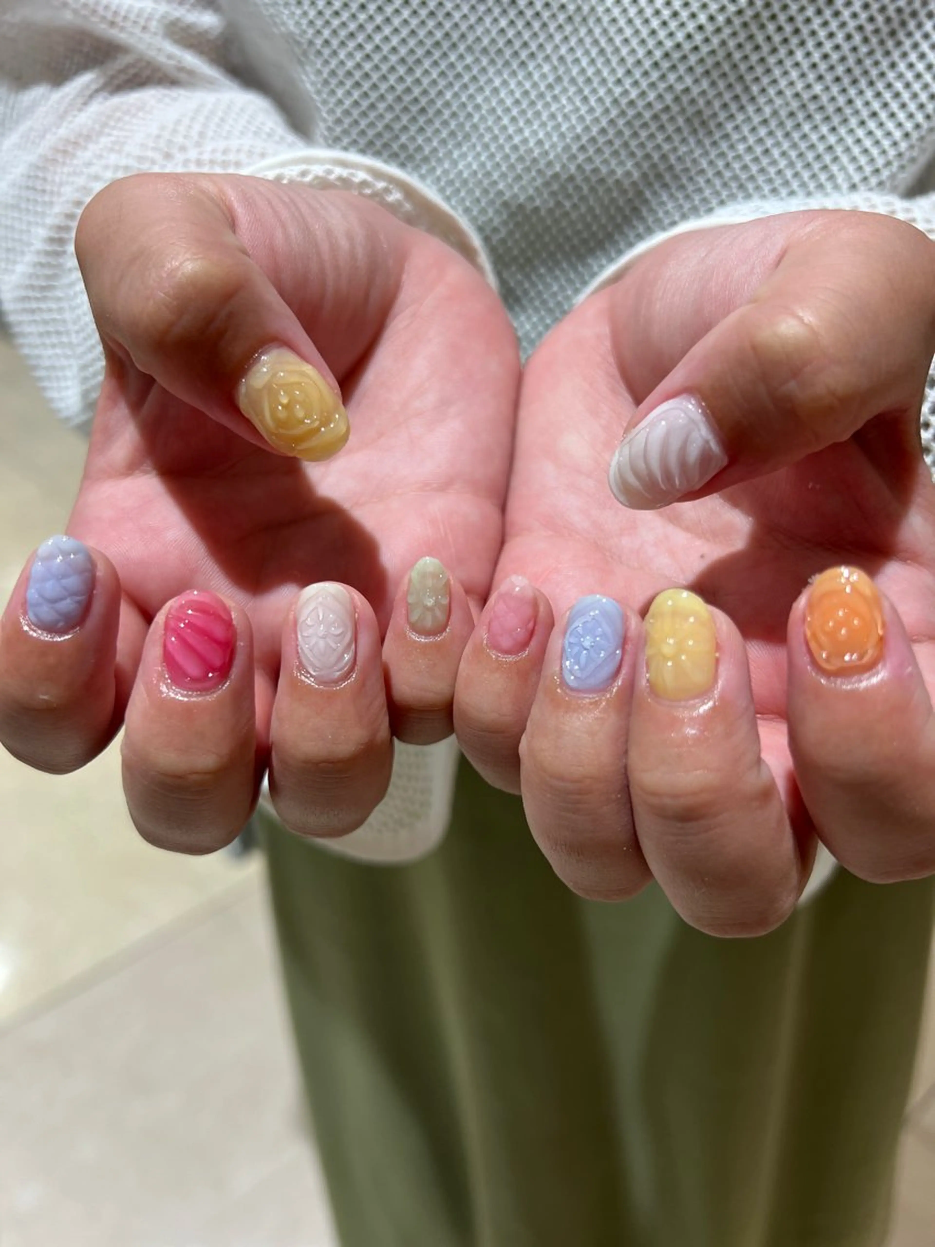 ネイル ハンドネイル 個性派ニュアンス nuts nail所属・【池袋】nuts nail　なつみのネイルデザイン