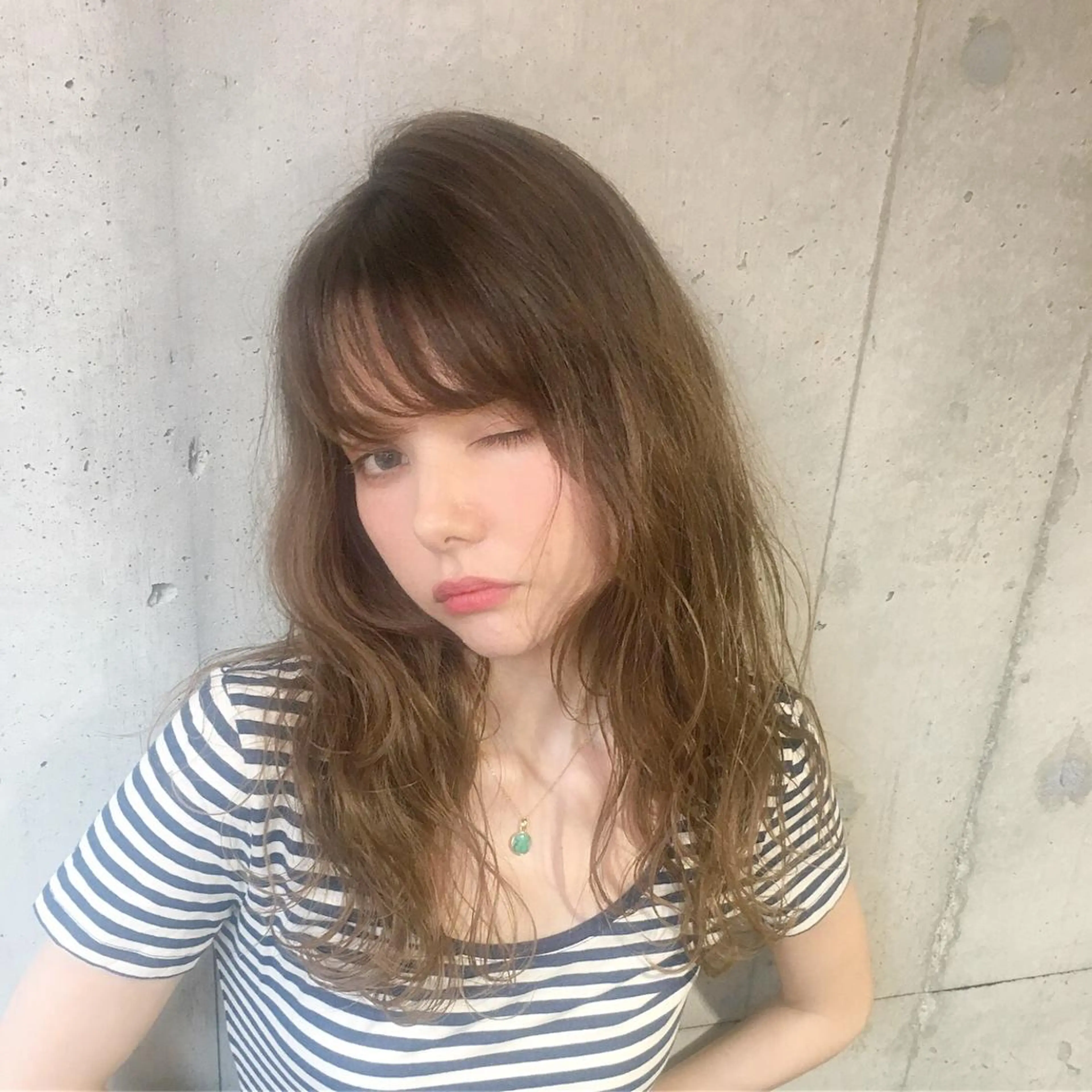 ロング カラー グレージュ GO TODAY シェアサロン 新宿Aura店所属・佐藤 高徳のヘアスタイル