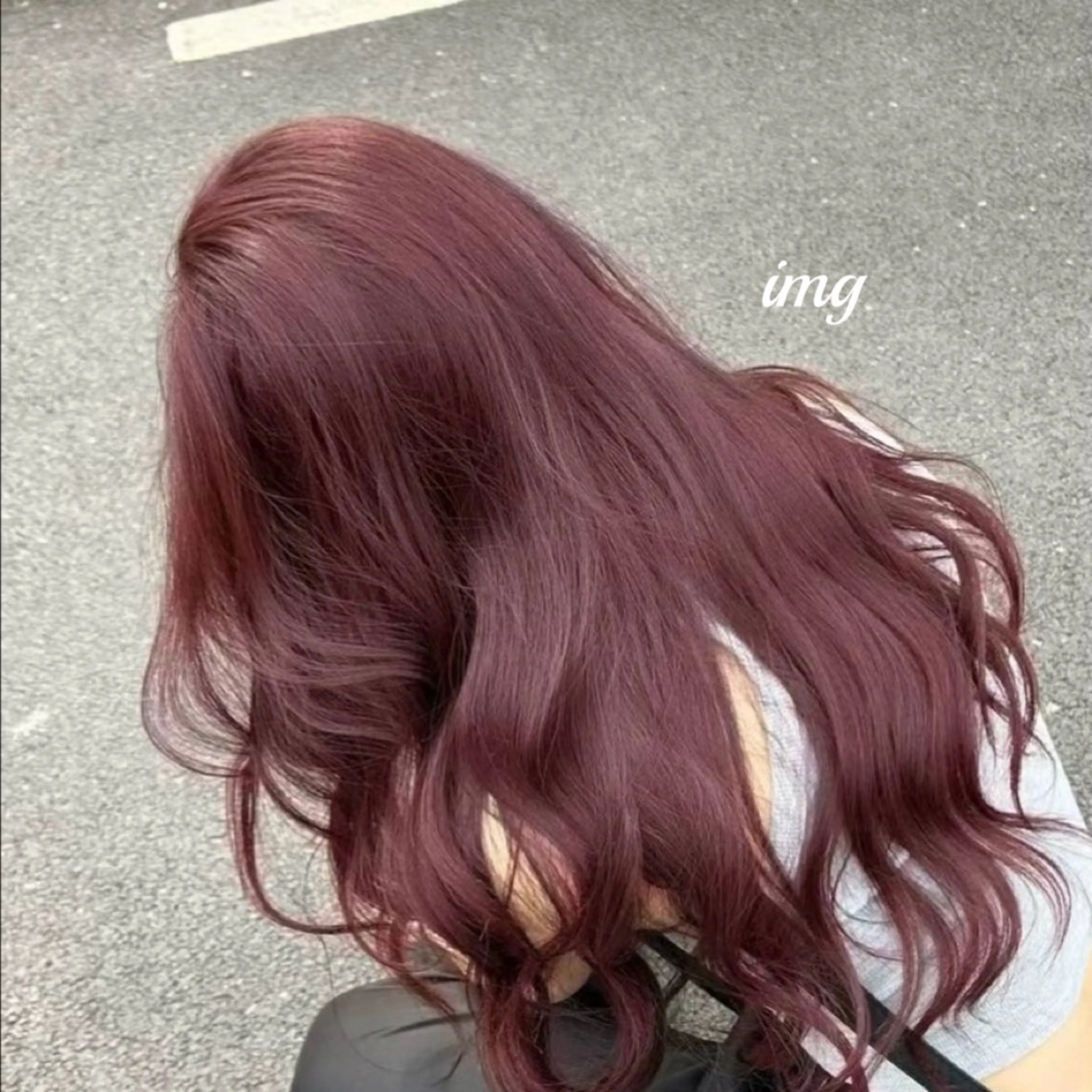 ロング カラー パープルカラー トリートメント カット ヘアカラー トリートメント suzuna/暖色/ ヘッドスパ/ヘアケアのヘアスタイル