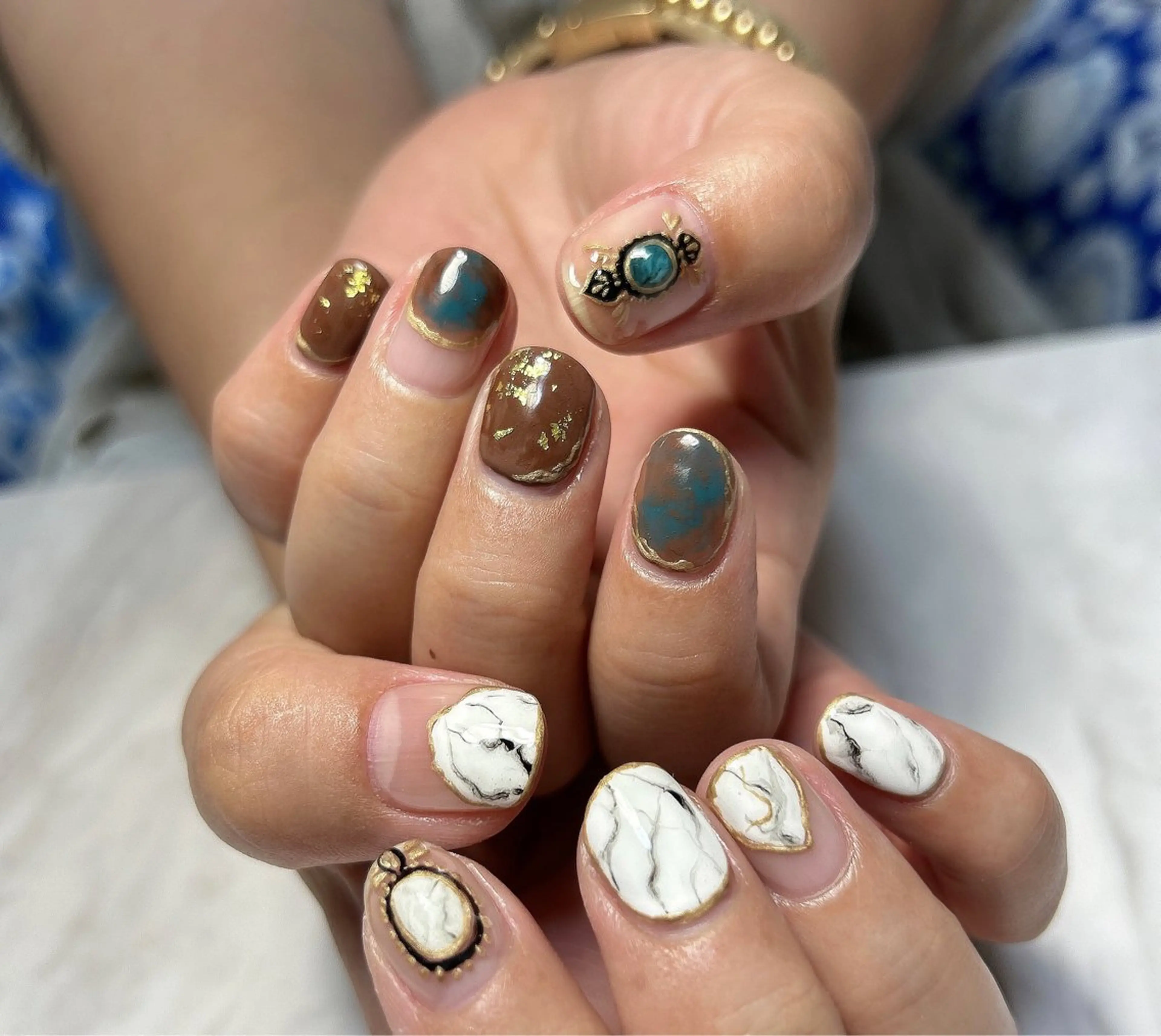 ネイル 大理石ネイル(マーブル) ハンドネイル reve あやののネイルデザイン