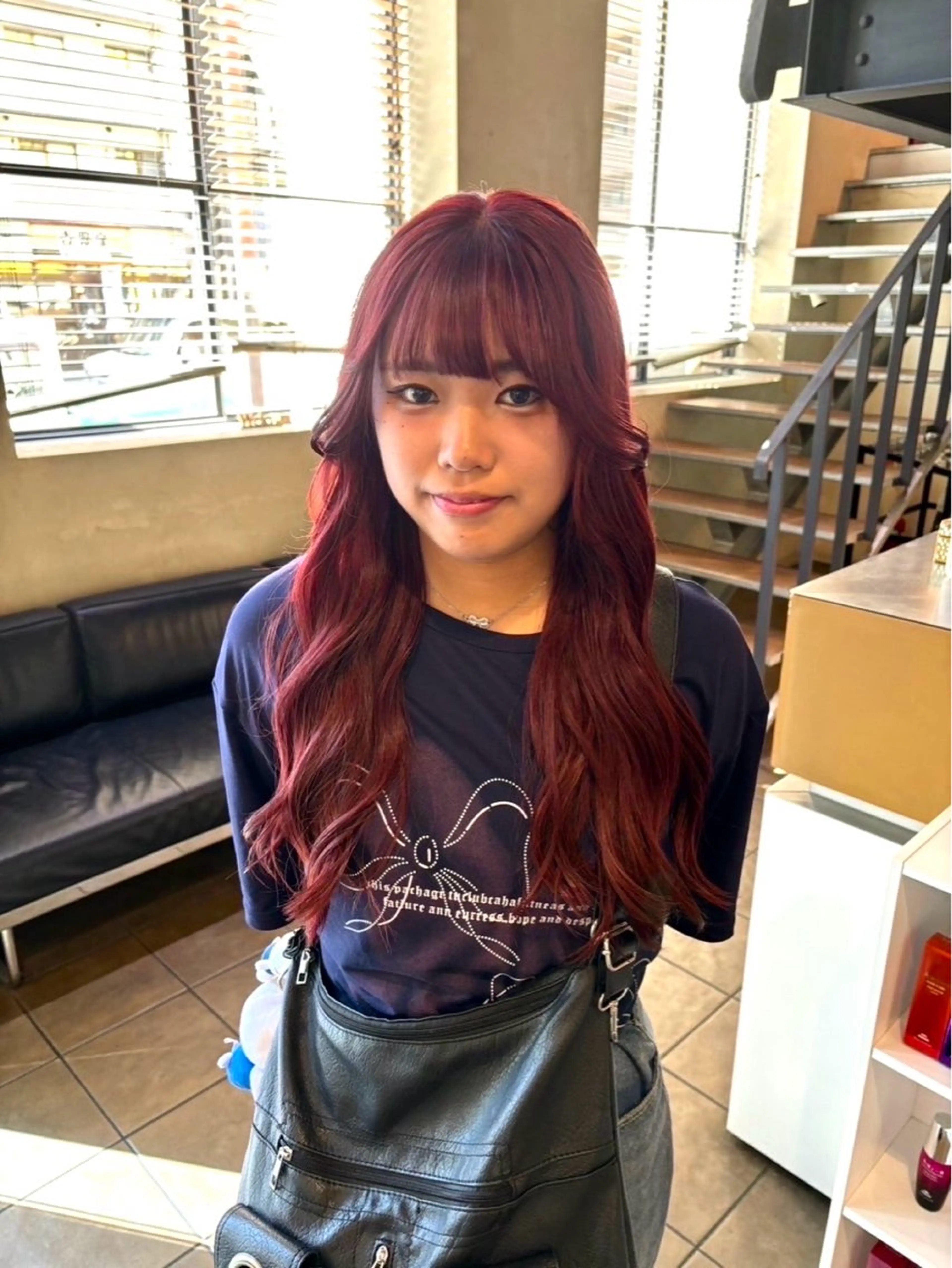 ロング カラー カット 耳つぼS認定講師 ×ハイトーンカラーのヘアスタイル