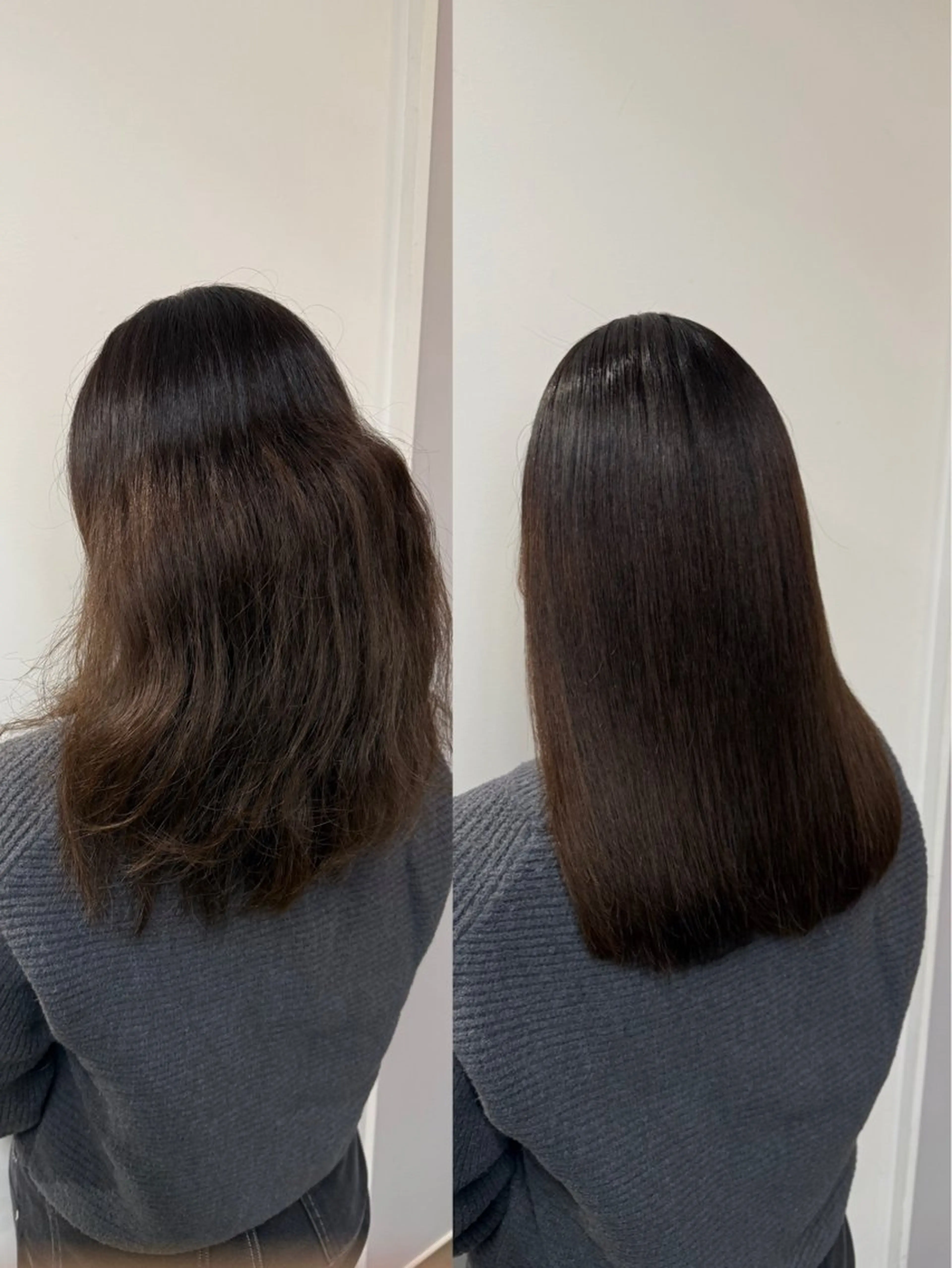 ミディアム カット 縮毛矯正 トリートメント ひろし/髪質改善/ 縮毛矯正/上品✨のヘアスタイル