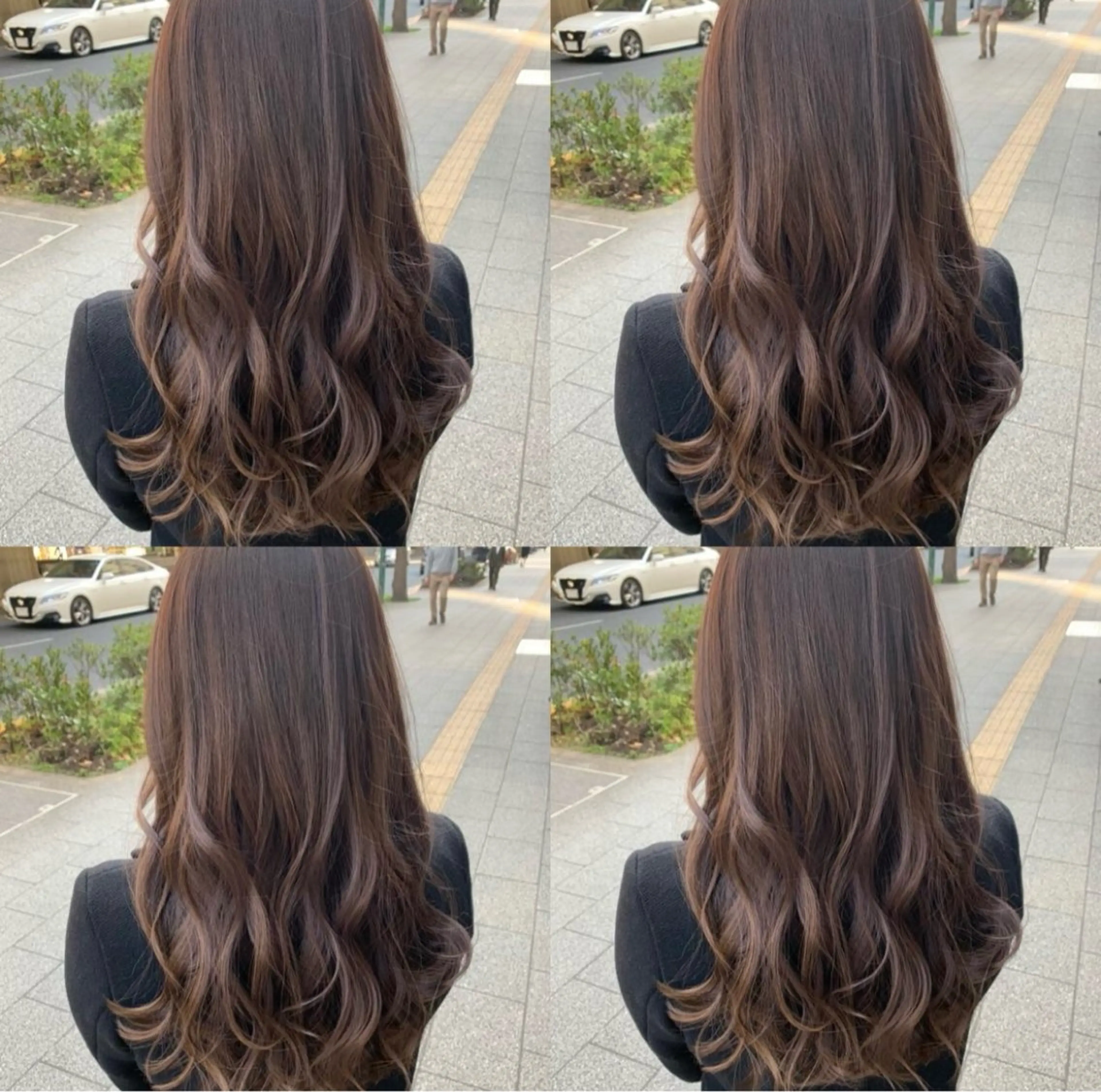 ロング カラー ヘアカラー トリートメント 💗韓国風シール エクステあおい💗のヘアスタイル