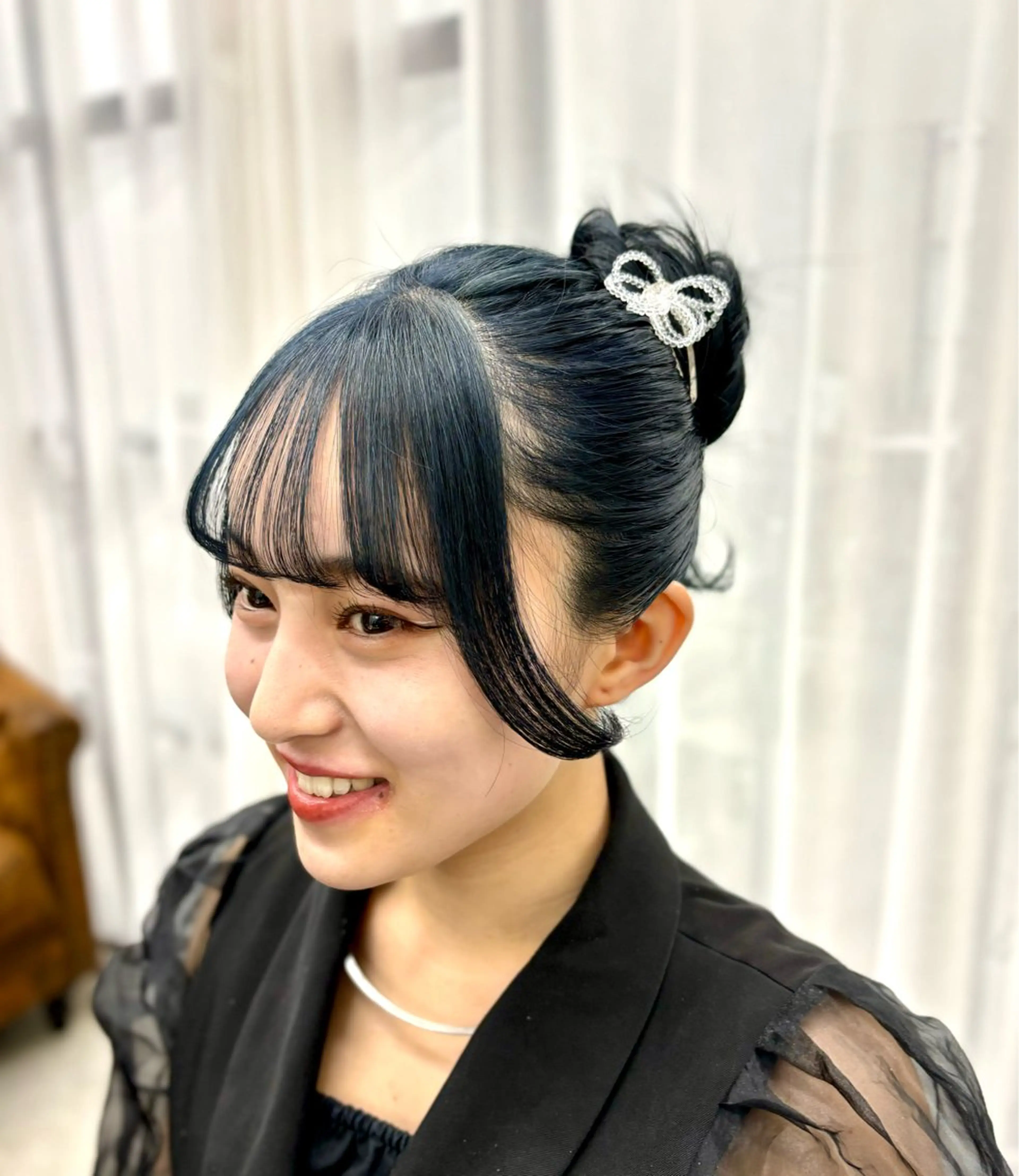 ロング ヘアアレンジ お団子ヘア 浴衣 ヘアセット 巻ける縮毛矯正🌸 勝倉　麗のヘアスタイル